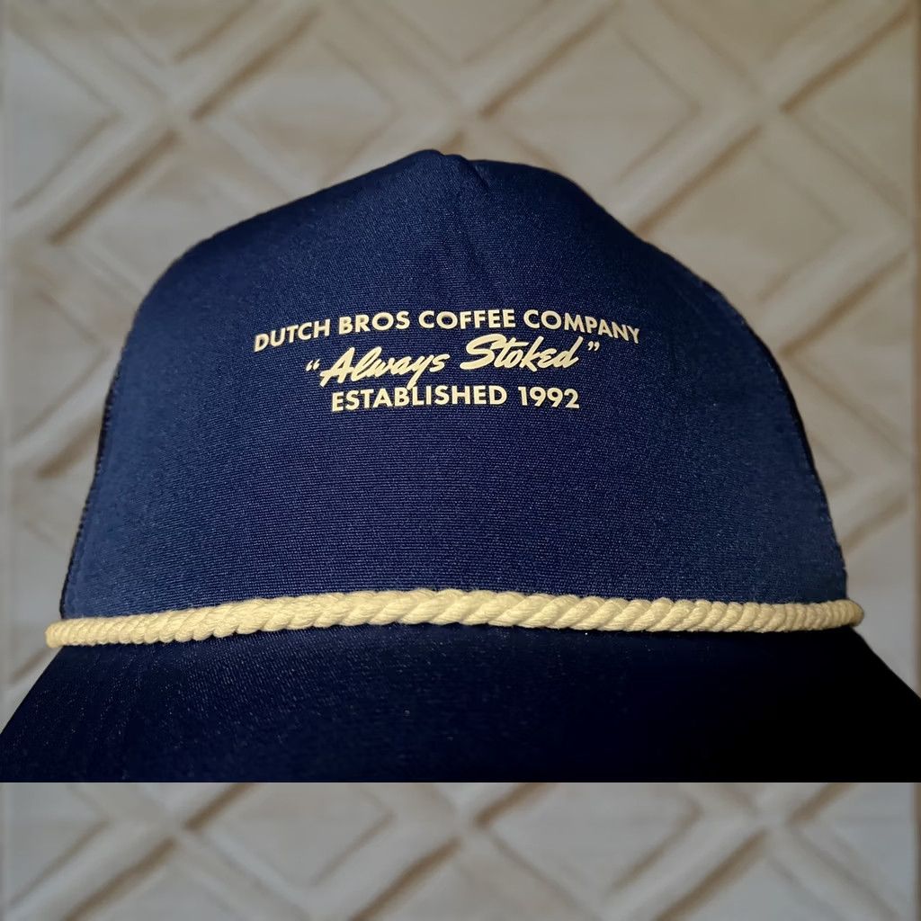 Roper Dutch Bros Coffee Company “Always Stoked” Established 1992 Rope Adjustable Hat Unisex Adults One Size Blue Snapback Adjustable Shoes? Size ONE SIZE - 1 Thumbnail