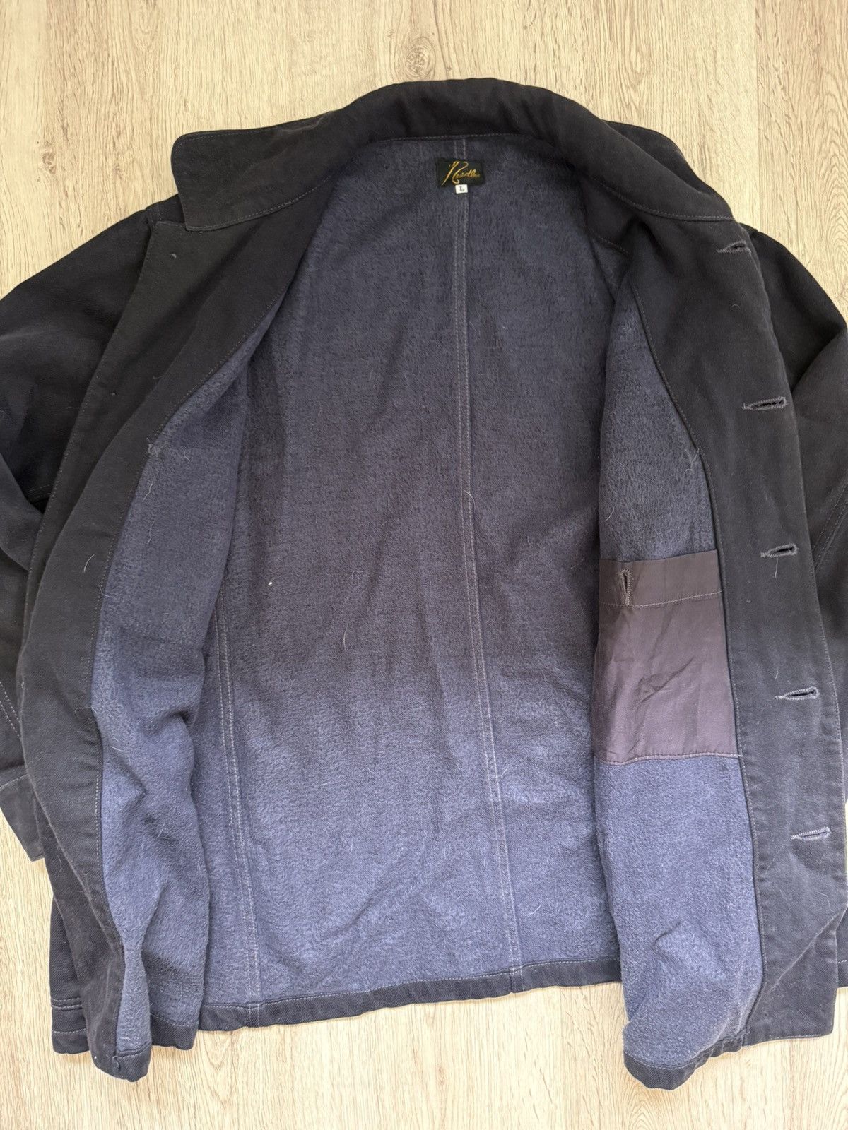 Needles Needles Wool Cotton Chore Jacket L Hole On Sleeve Size US L / EU 52-54 / 3 - 22 Thumbnail