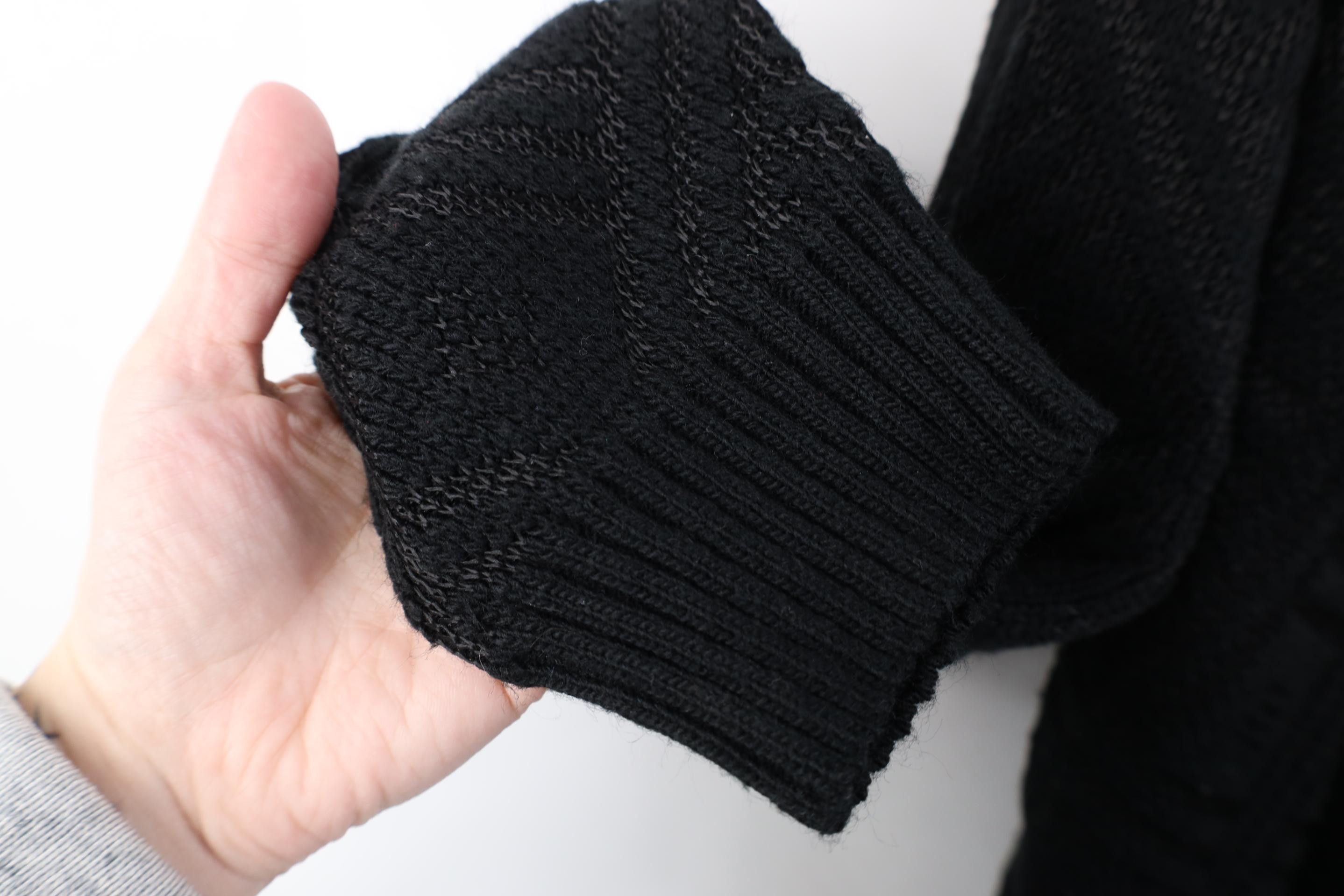 Vintage Vintage 90s Streetwear Collared Pullover Sweater Black USA Size US L / EU 52-54 / 3 - 8 Thumbnail