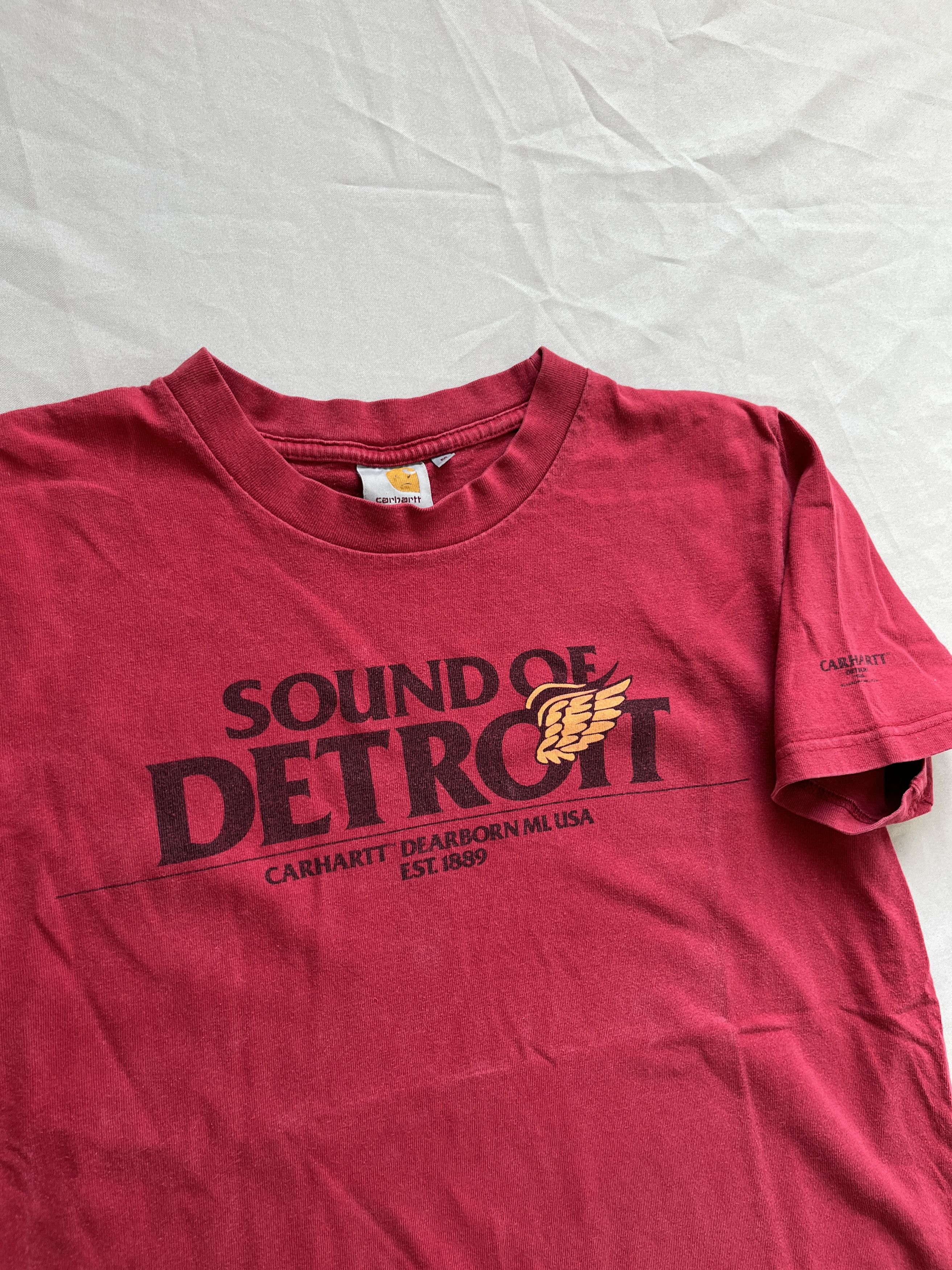 Carhartt Vintage Carhartt Sound Of Detroit Heavy Red T-shirt Size US M / EU 48-50 / 2 - 7 Thumbnail