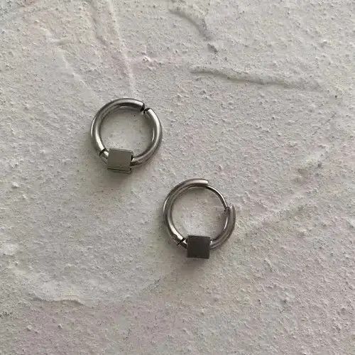 Other silver vintage cube ring earrings Size ONE SIZE - 2 Thumbnail