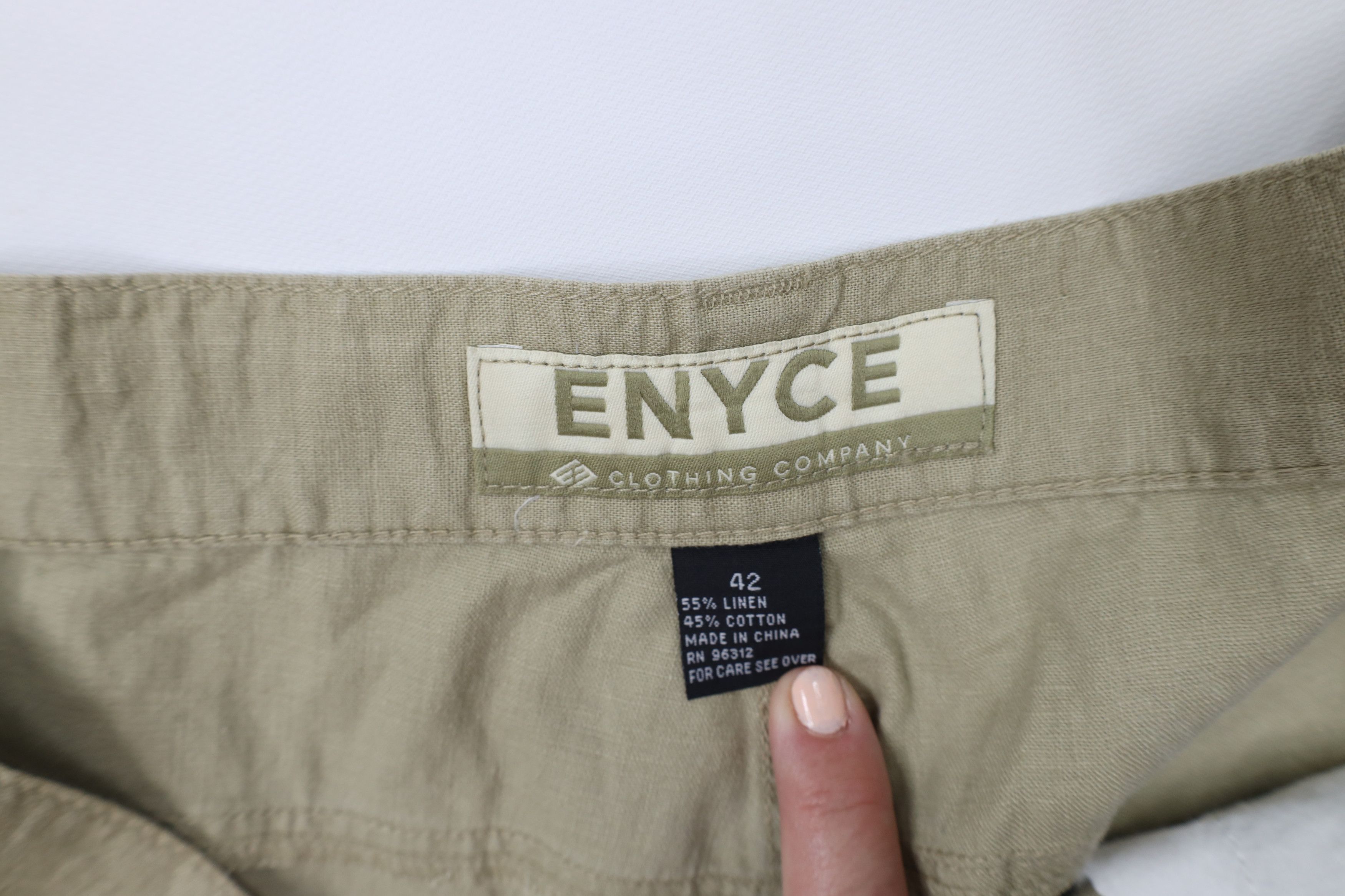 Enyce Vintage 90s Y2K Enyce Baggy Linen Blend Wide Leg Pants Size US 42 / EU 58 - 10 Thumbnail