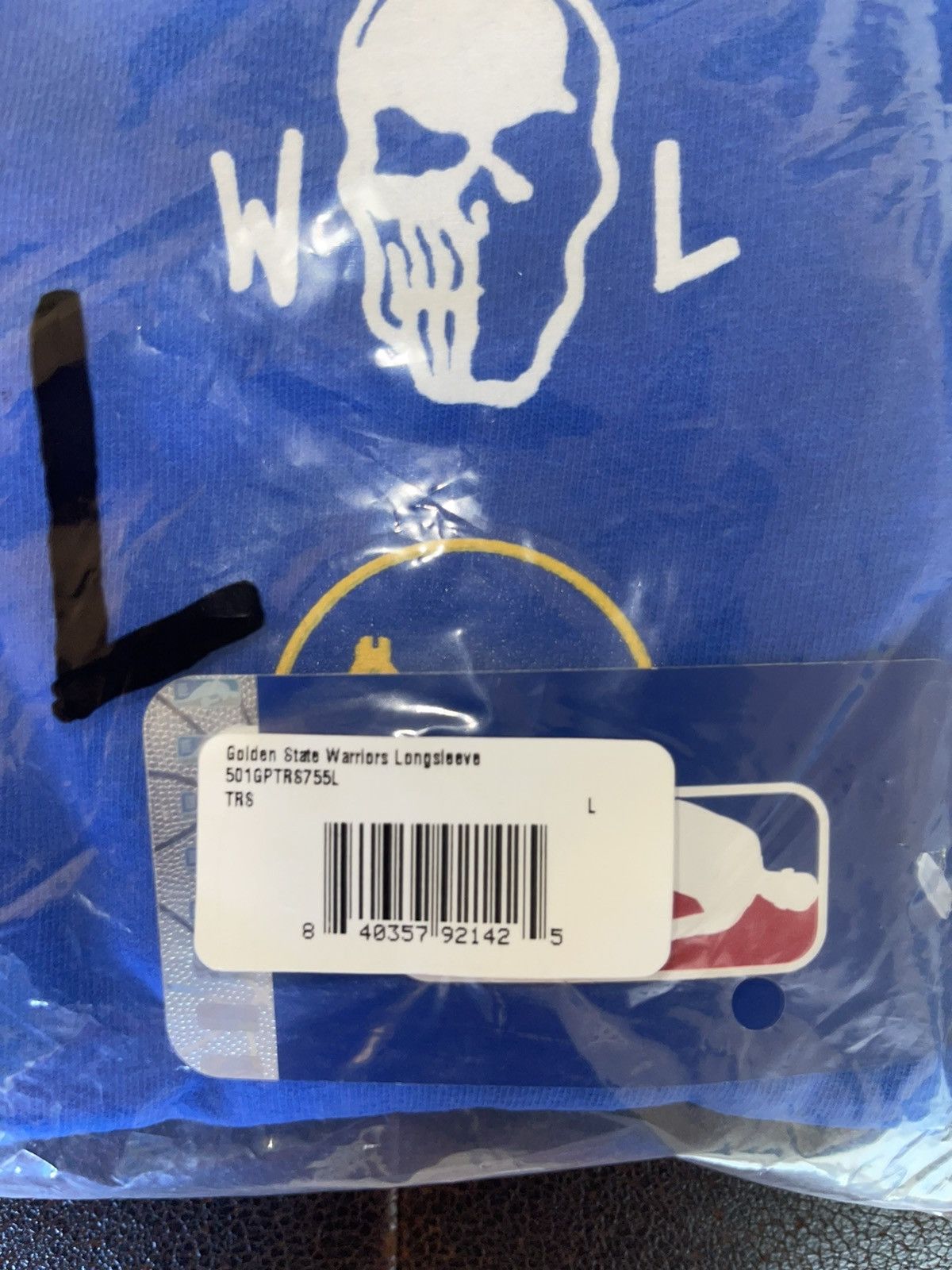 image of Warren Lotas X Warriors Tee in Blue, Men's (Size Large)