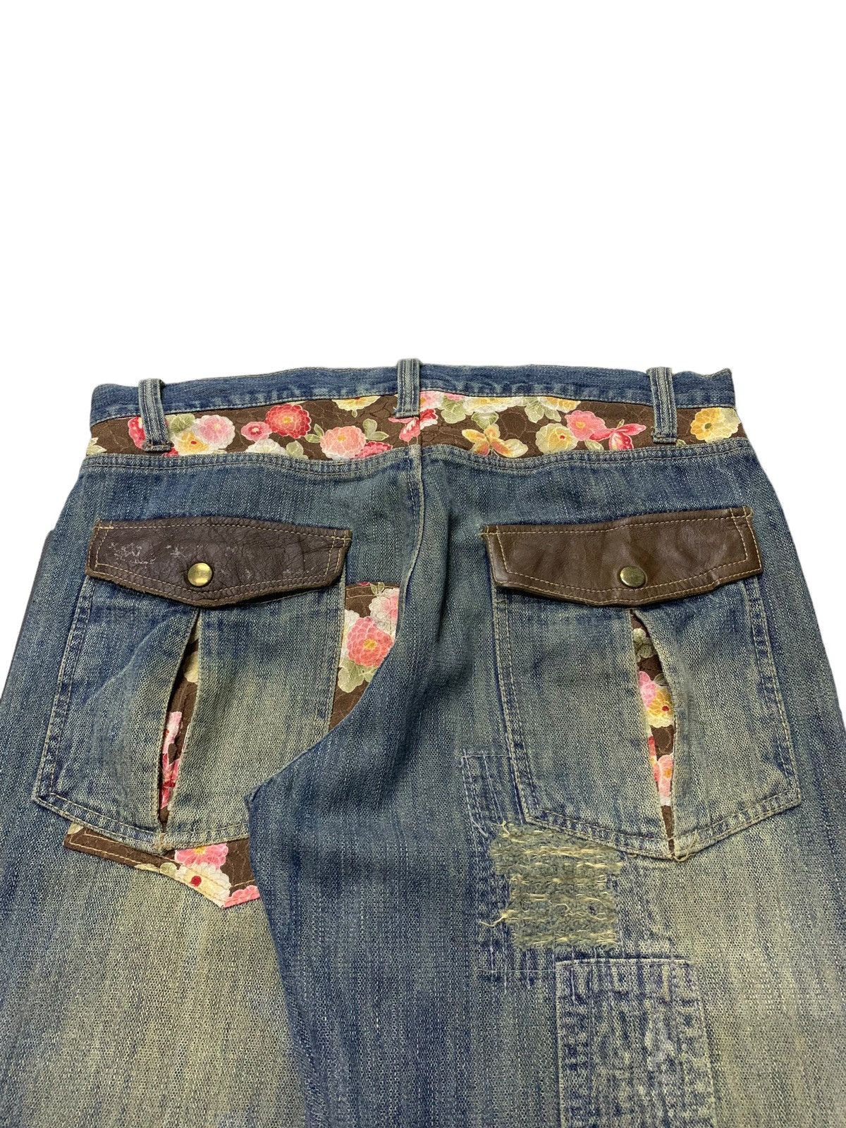 Hysteric Glamour Gumu Japan Boro Patchwork Mud Denim Jeans Size US 32 / EU 48 - 18 Thumbnail