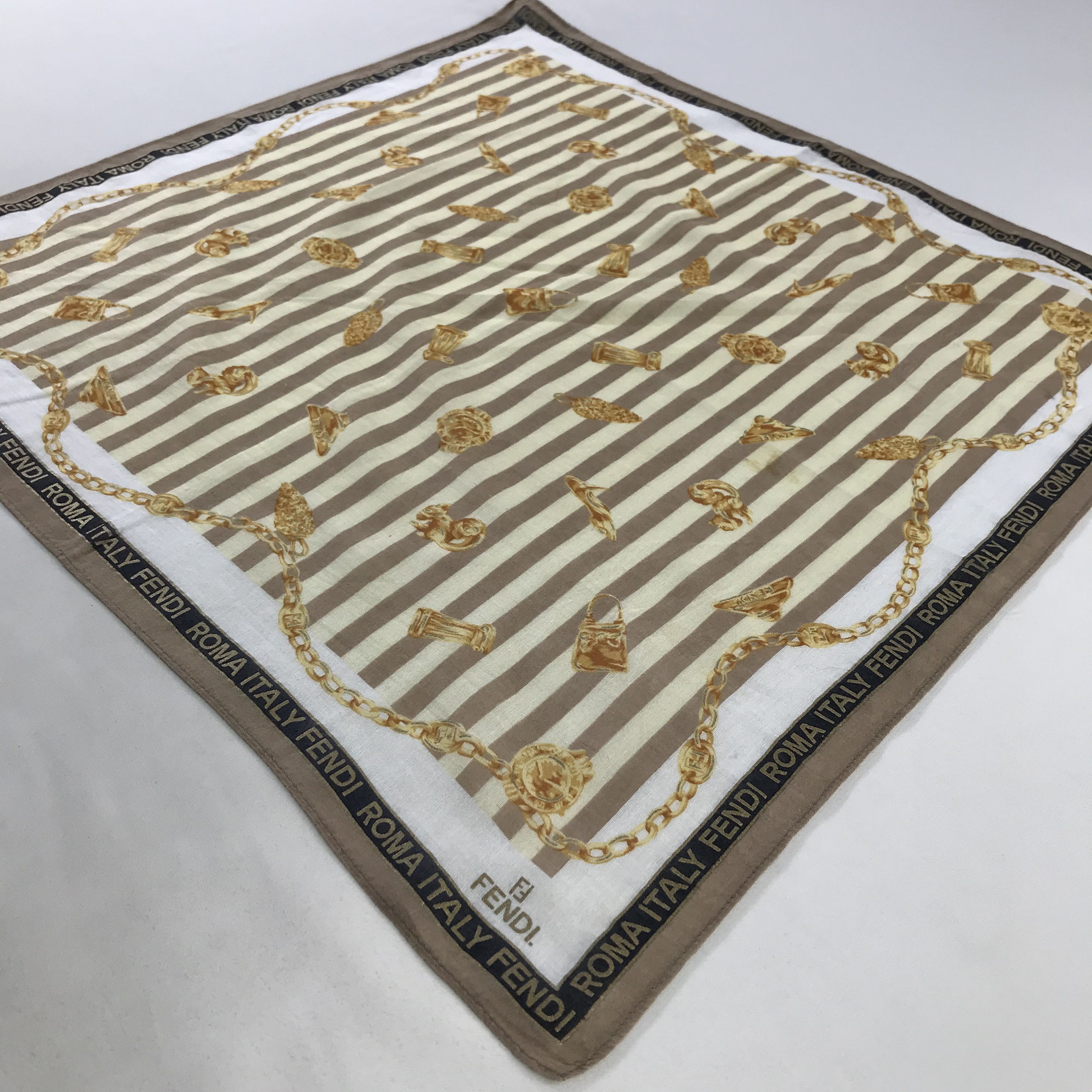 Vintage Vintage Fendi Bandana / Handkerchief / Neckerchief - S1099 Size ONE SIZE - 2 Thumbnail
