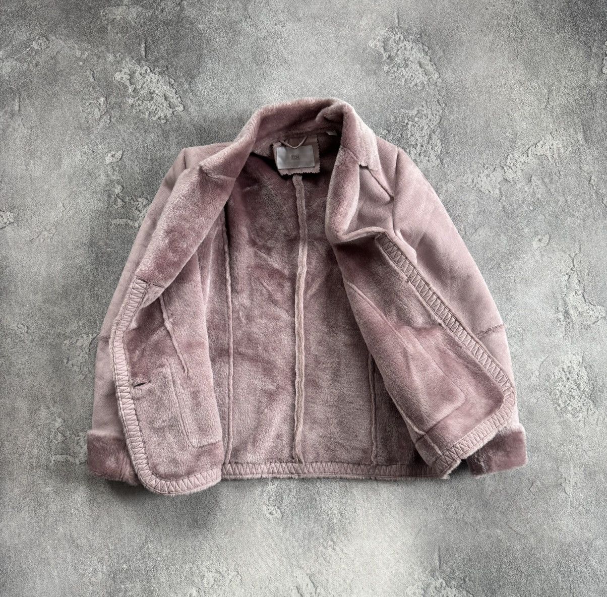 Miss Sixty TCM retro vintage fax fur coat linned sherpa jacket Y2K LGB Size S / US 4 / IT 40 - 11 Thumbnail
