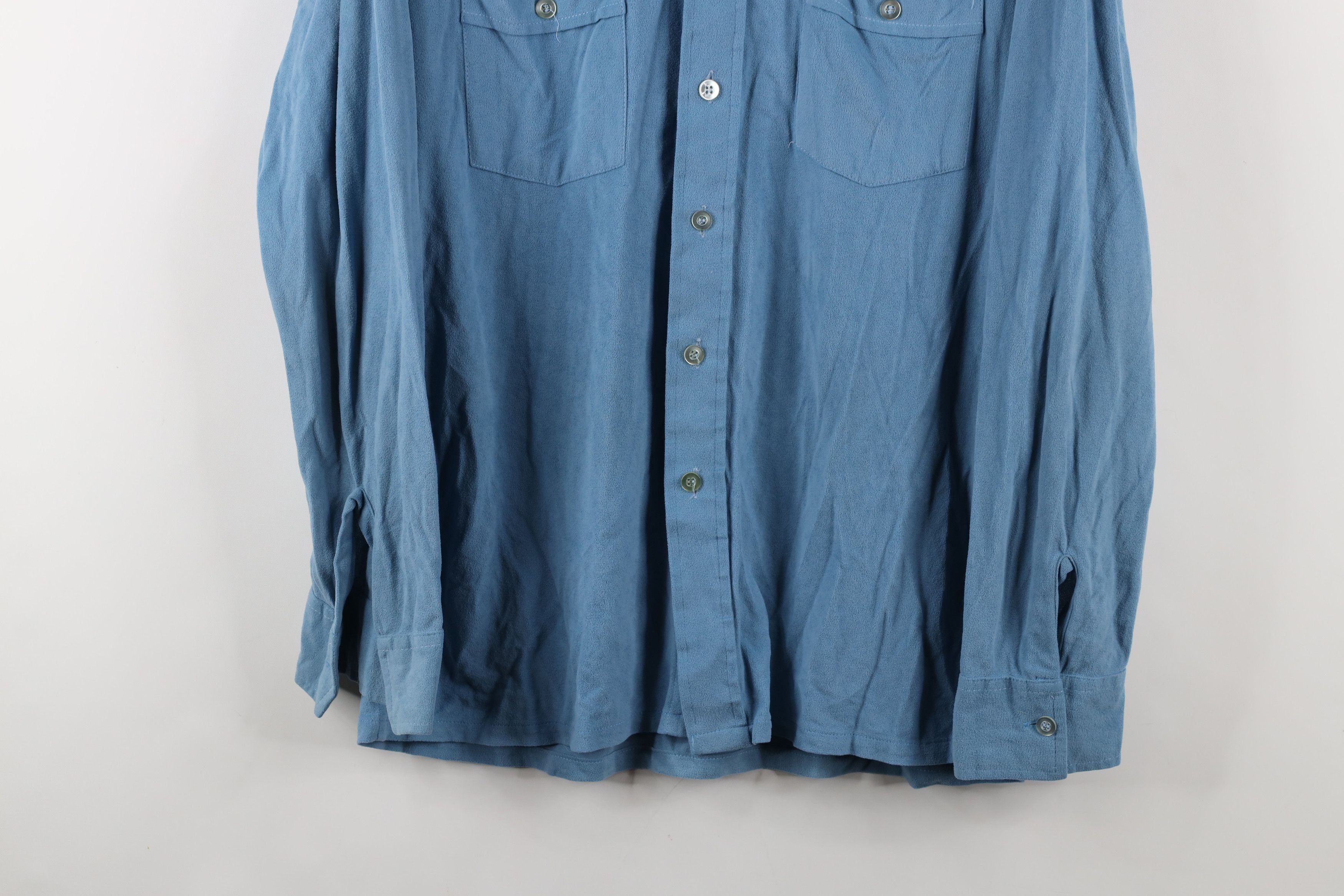 Vintage Vintage 70s Streetwear Double Pocket Collared Button Shirt Size US L / EU 52-54 / 3 - 3 Thumbnail