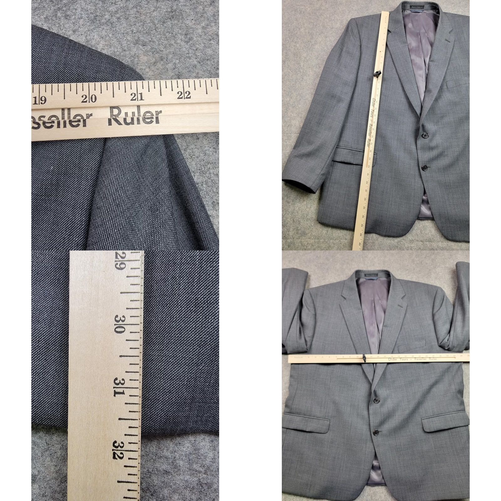 Ralph Lauren Lauren Ralph Lauren Blazer Mens 50R Gray Wool Blend Two Button Single Vent Size 50R - 9 Thumbnail