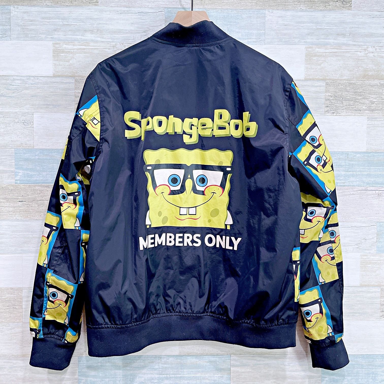 Members Only × Nickelodeon Members Only x Nickelodeon Spongebob Bomber Jacket Mens L Size US L / EU 52-54 / 3 - 3 Thumbnail