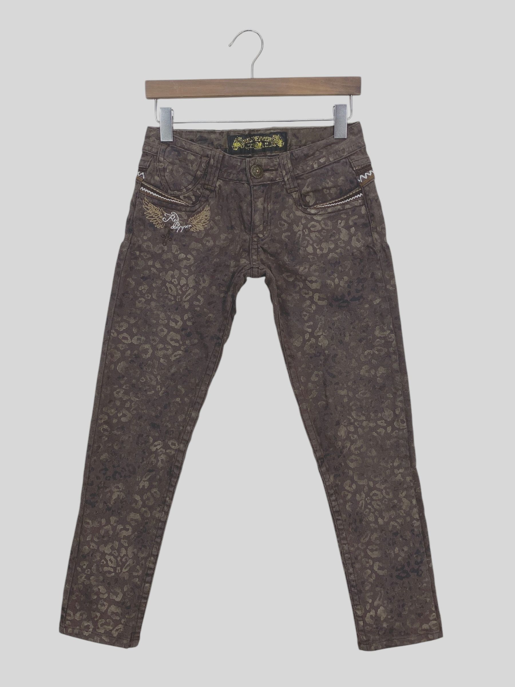 Japanese Brand × Rockstar Games Red Pepper Pants Leopard Print Pants Size 27" / US 4 / IT 40 - 2 Thumbnail