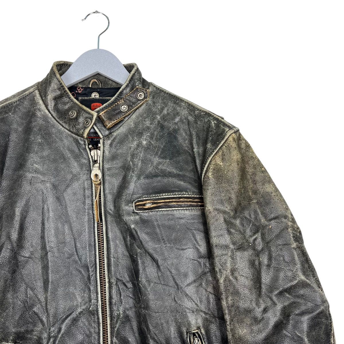 Japanese Brand 🔥 70s VINTAGE RBC LEATHER ROAD MASTER MOTO RIDER JACKET Size US L / EU 52-54 / 3 - 10 Thumbnail