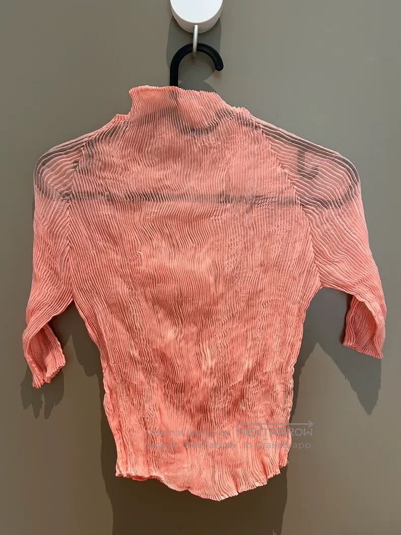 Issey Miyake Issey Miyake Salmon Sheer Mesh 3/4 Sleeve Base Layer Size M / US 6-8 / IT 42-44 - 1 Thumbnail