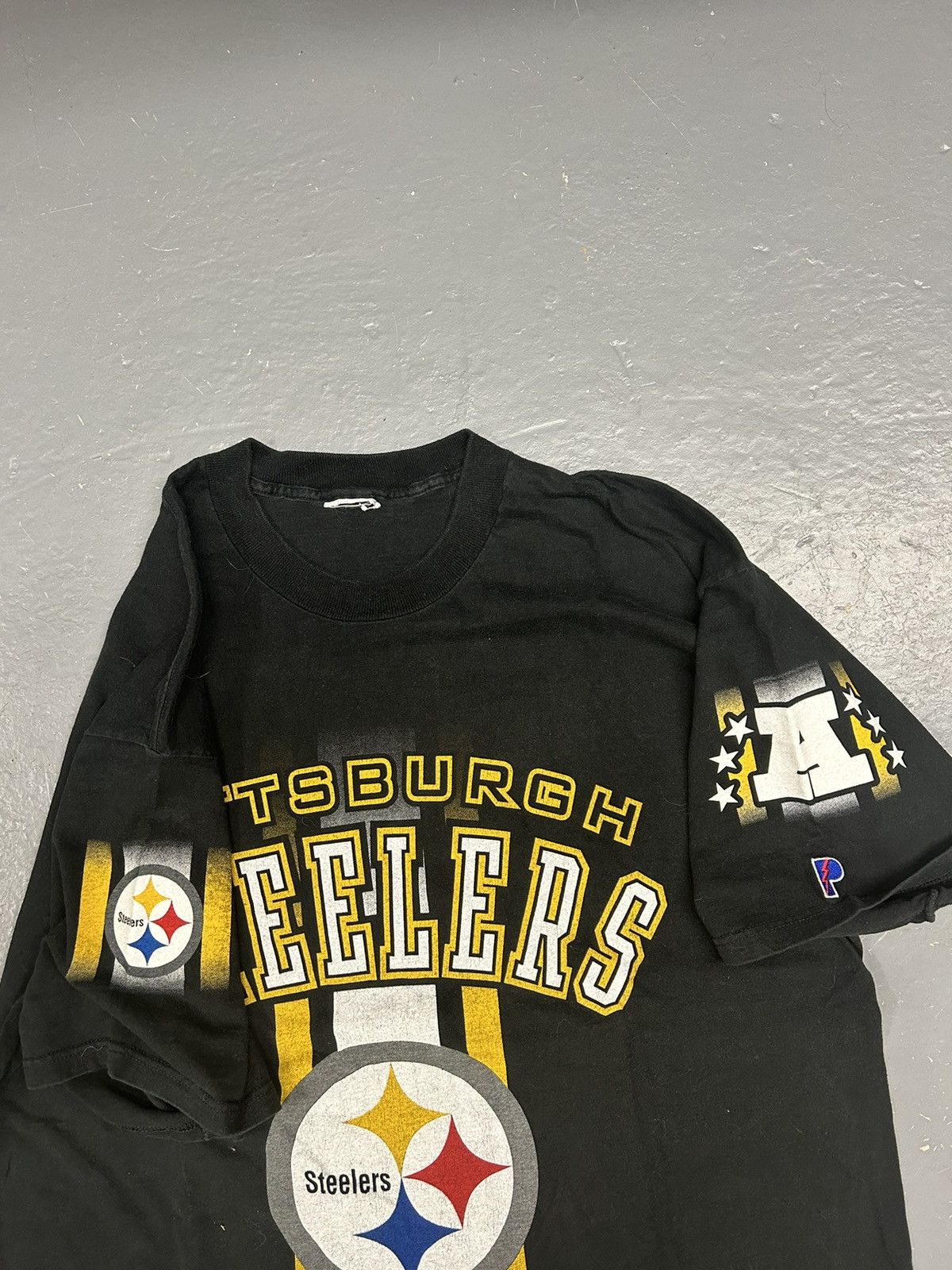 NFL Crazy Vintage 90s Essential Black Steelers NFL Tee Shirt Size US XXL / EU 58 / 5 - 3 Thumbnail