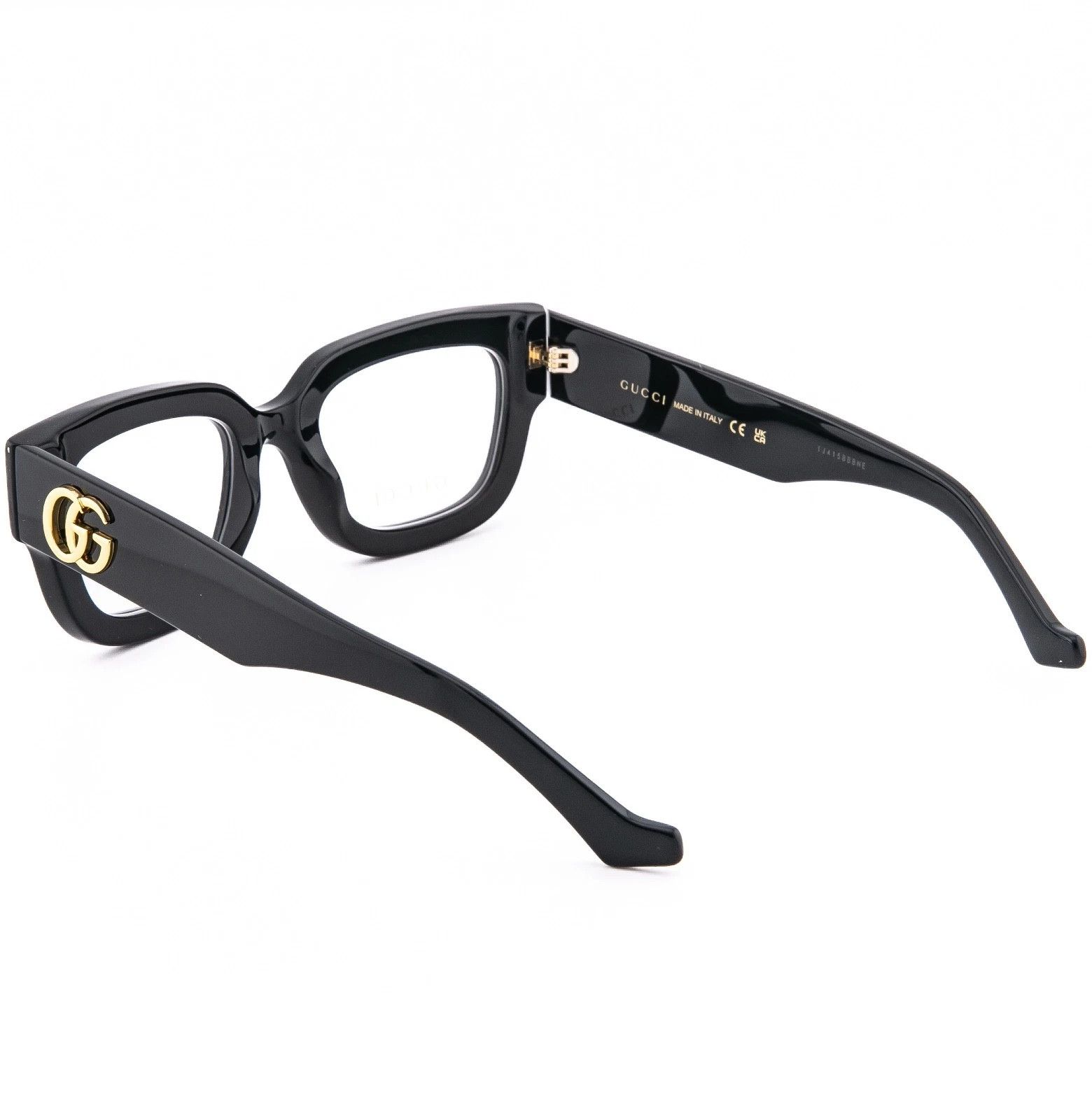 Gucci GUCCI GG1548O 1548 Black GG Gold Logo Bold Eyeglass 001 Size ONE SIZE - 6 Thumbnail