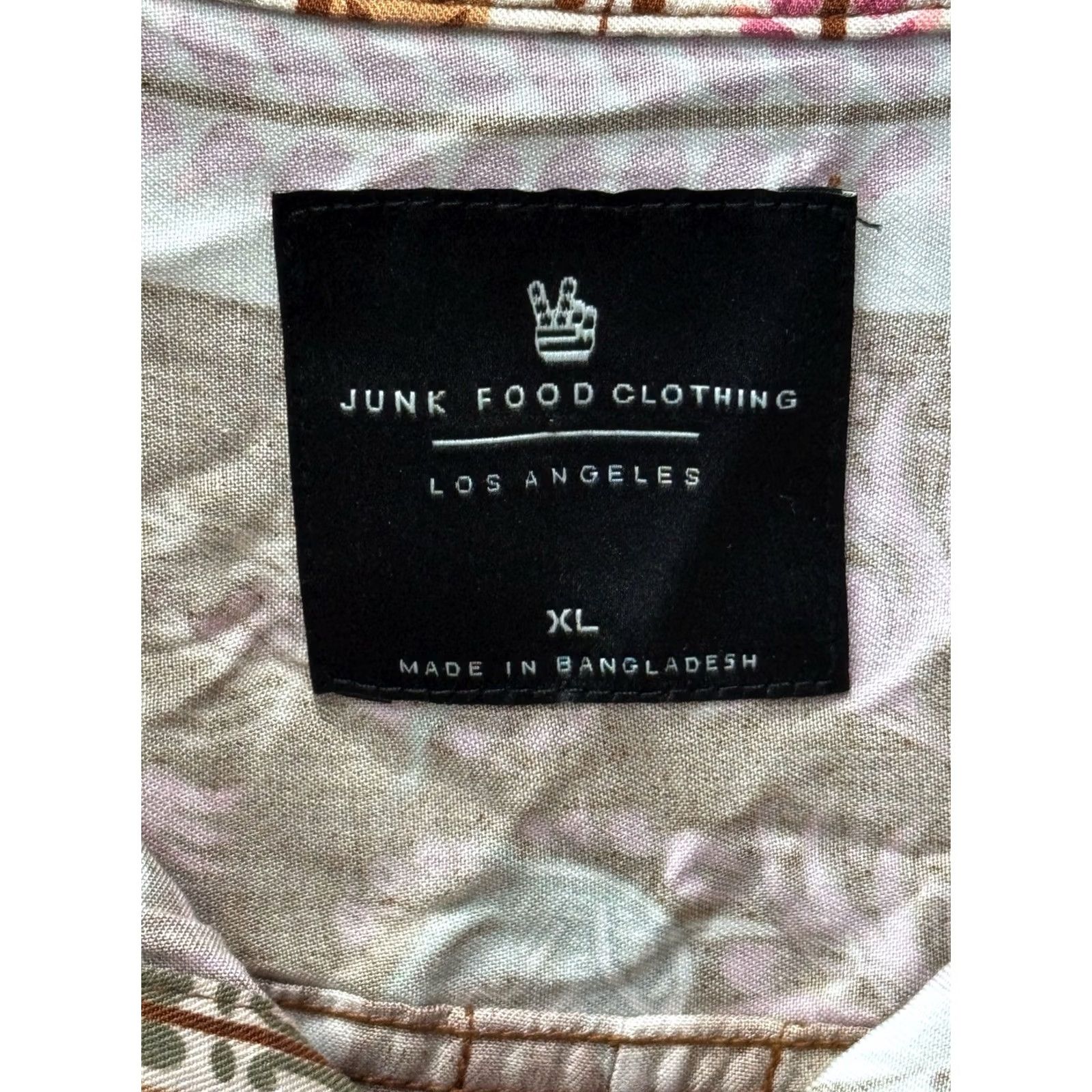 Junk Food Junkfood Clothing Retro Floral SHORT SLEEVE BUTTON UP SHIRT XL Size US XL / EU 56 / 4 - 4 Thumbnail