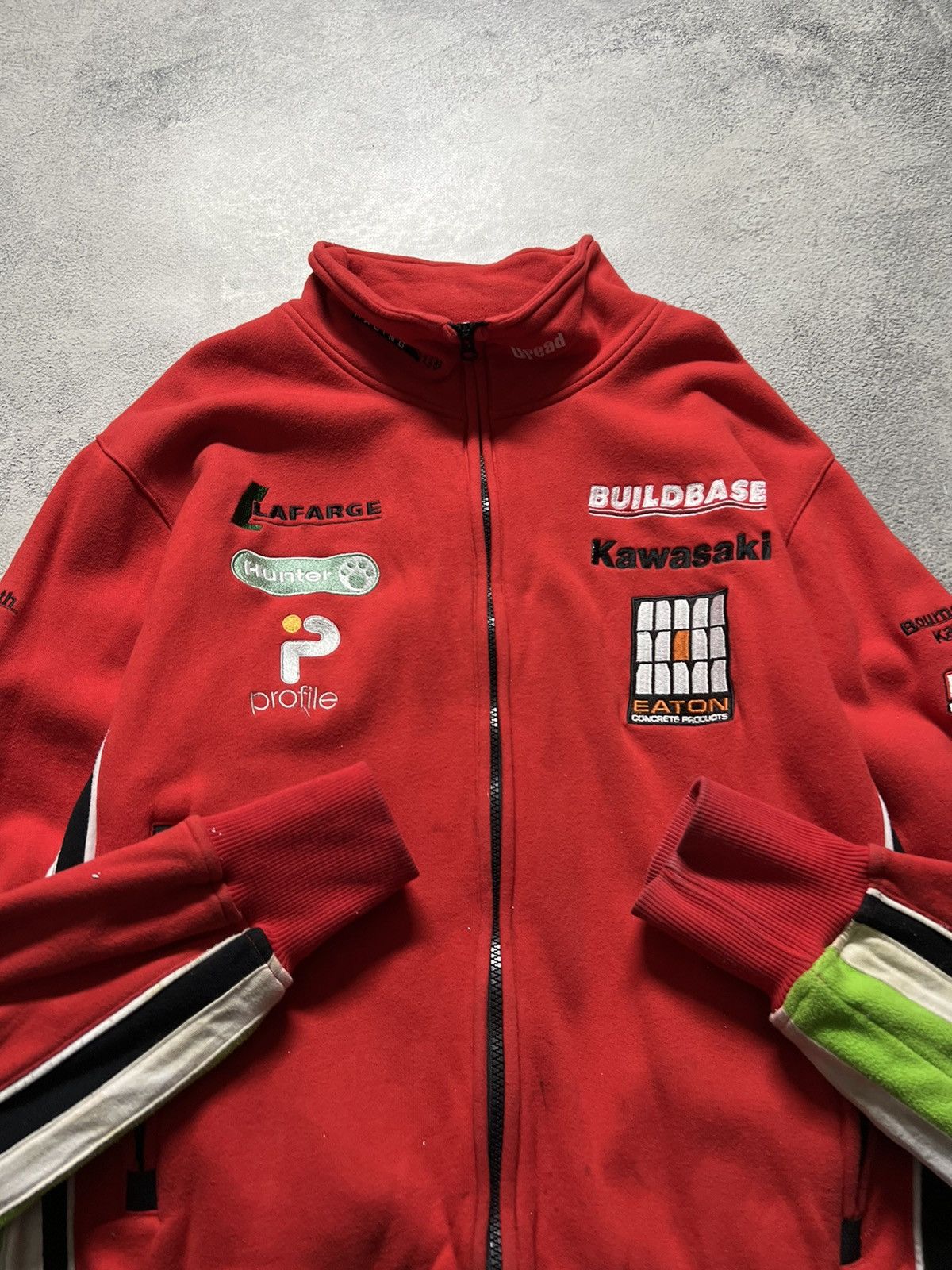 Vintage Vintage Y2k Kavasaki ❤️ Buldbase Racing Zip Sweatshirt 00’s Size US L / EU 52-54 / 3 - 3 Thumbnail