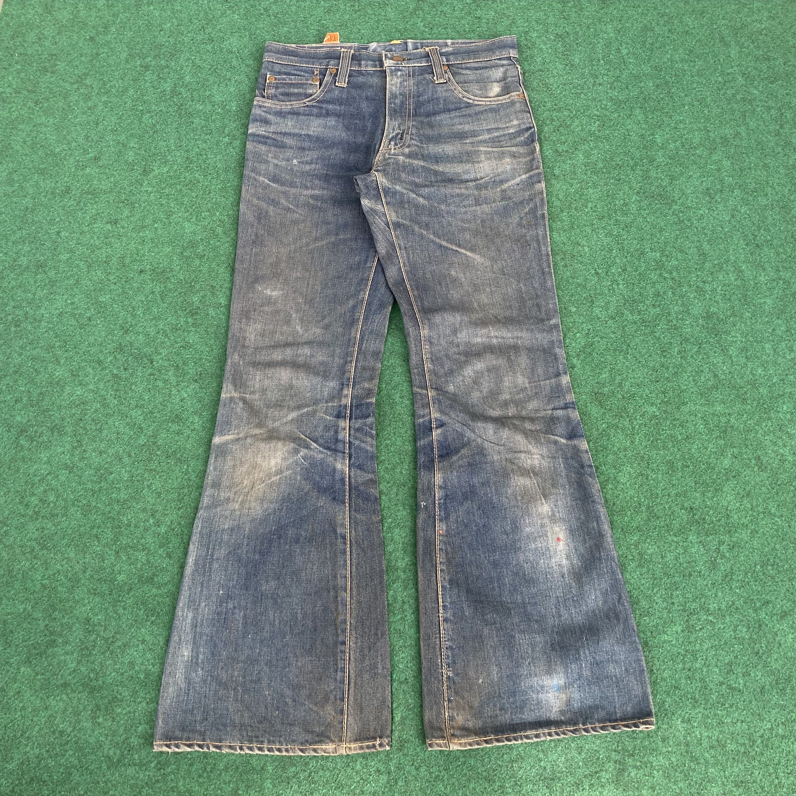 Japanese Brand × Vintage 31x32 Vtg Sanjego Denim Bootcut Faded Stains Jeans Size US 31 - 1 Thumbnail