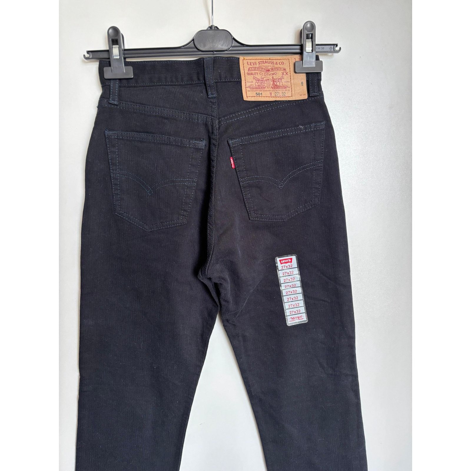 Levi's Deadstock Levi’s 501 W27 L32 Black Corduroy USA Made 90s Size US 27 - 5 Thumbnail