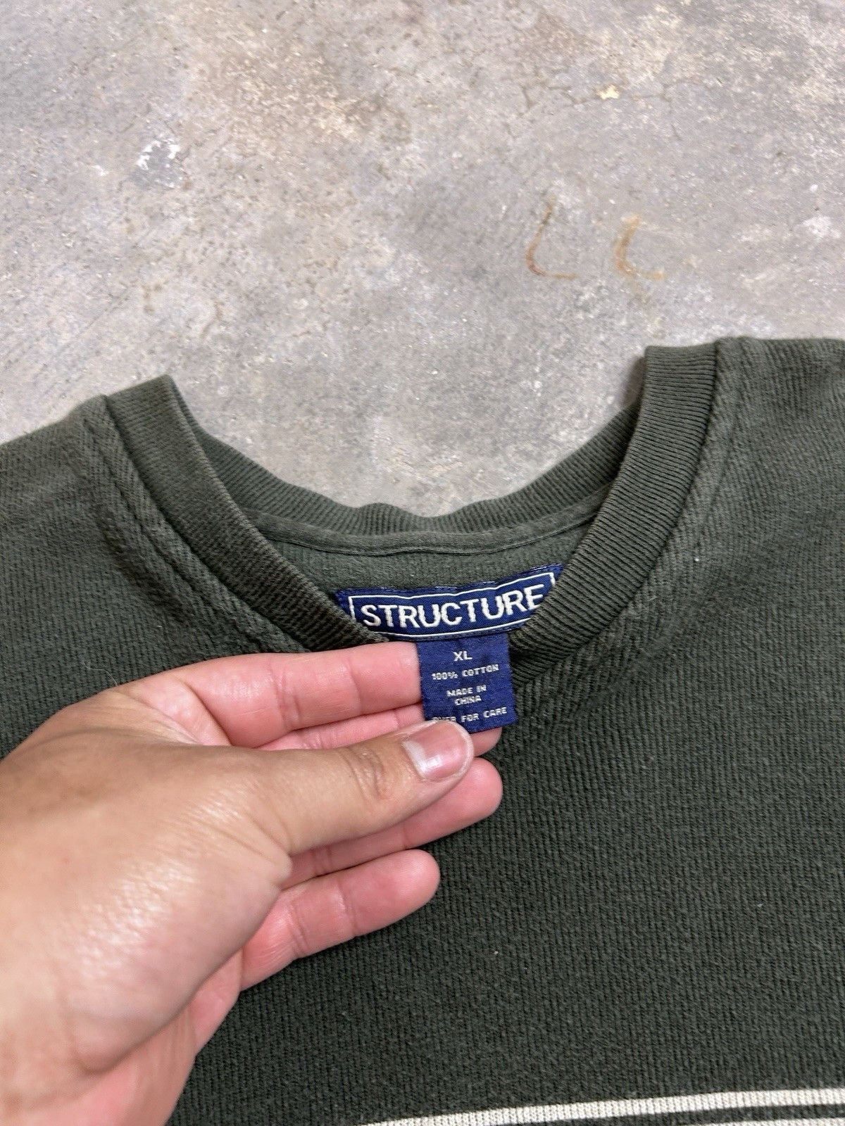 Structure Vintage Y2K Structure Pullover Shirt Vneck Basic Size XL Size US XL / EU 56 / 4 - 4 Thumbnail