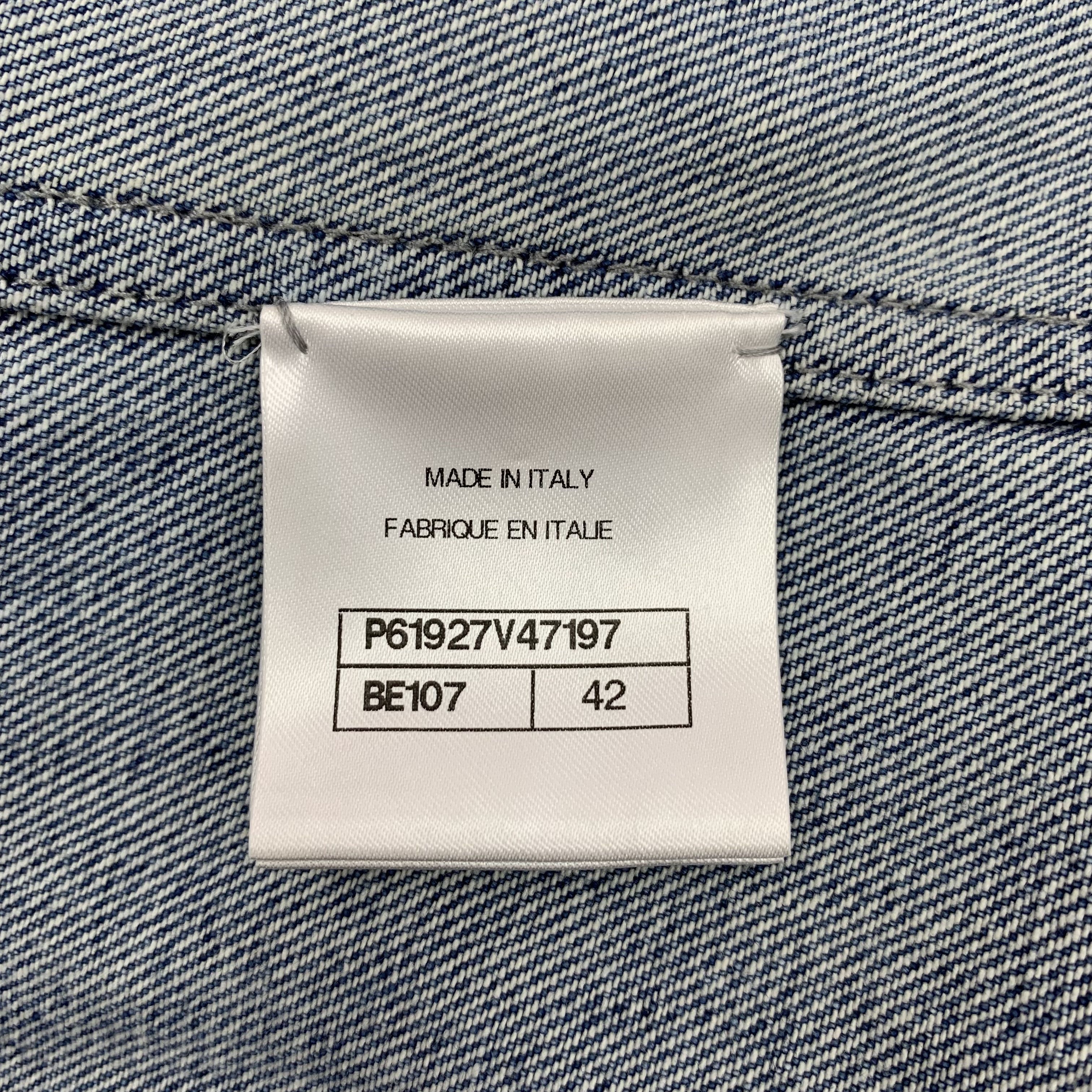Chanel Chanel Egypt Blue Embroidered Cotton Denim Jacket (42) Size US L / EU 52-54 / 3 - 4 Thumbnail