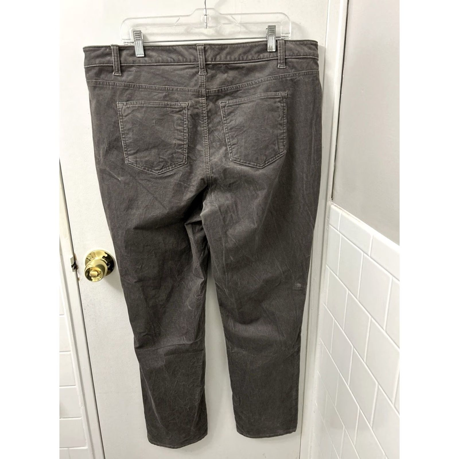 Talbots Talbots Corduroy Straight Leg Pants Womens Size 16W 40 in Gray Stretch Trousers Dress Pants Workwear Casual Size 38" / US 16 / IT 52 - 5 Thumbnail