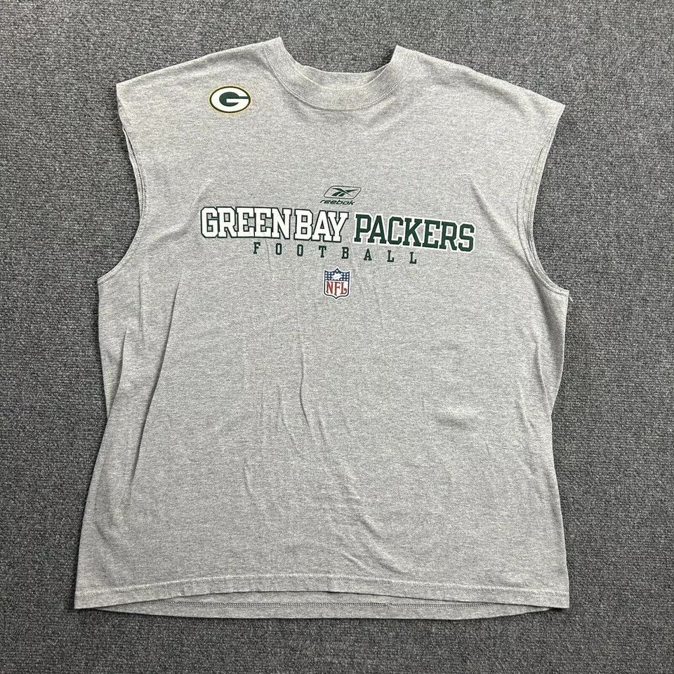 Reebok × Vintage Greenbay Packers Tank Top Mens Extra Large Reebok USA Made Size US XL / EU 56 / 4 - 1 Thumbnail