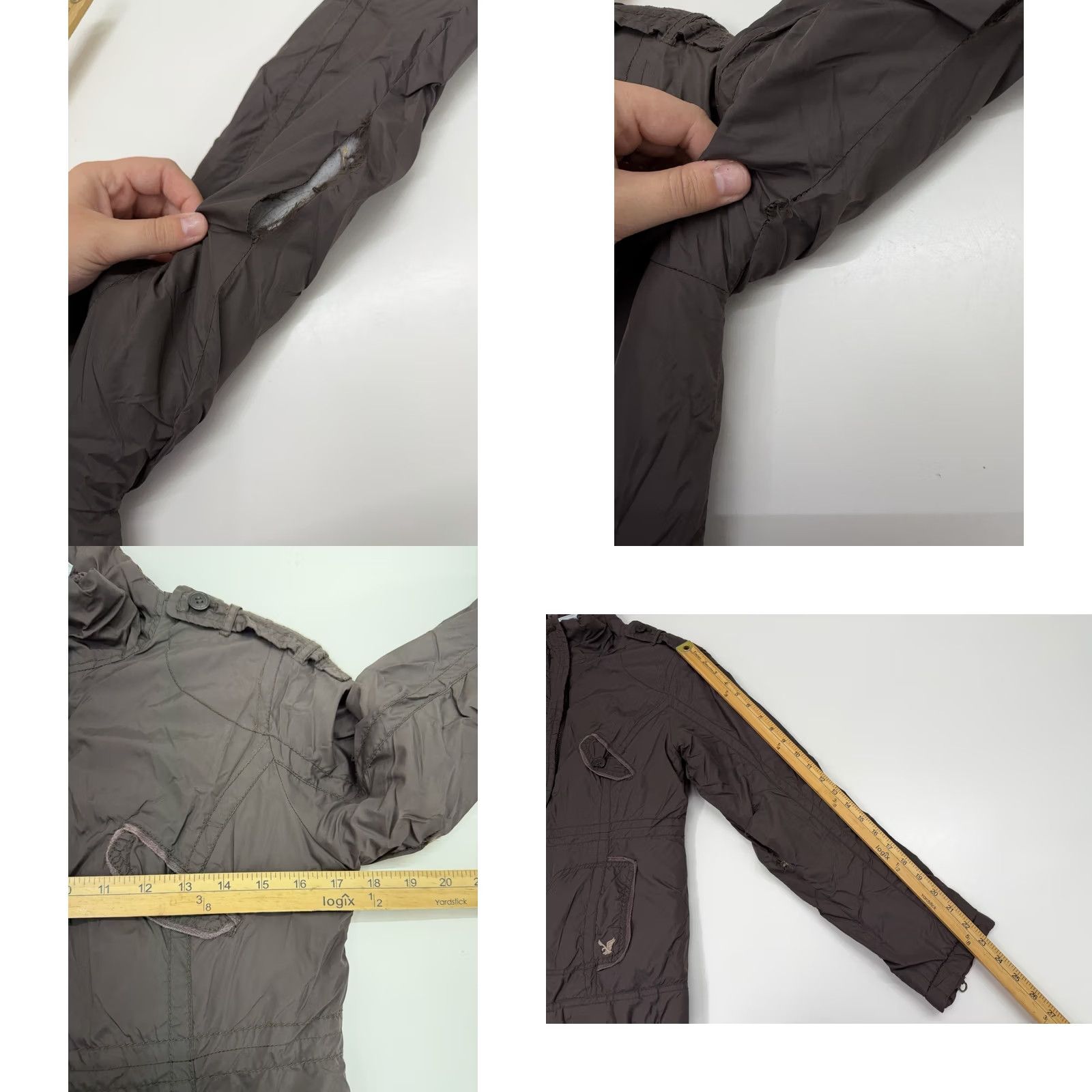 American Eagle Outfitters Y2K Jacket Medium Brown Zip Up Womens American Eagle Size M / US 6-8 / IT 42-44 - 8 Thumbnail
