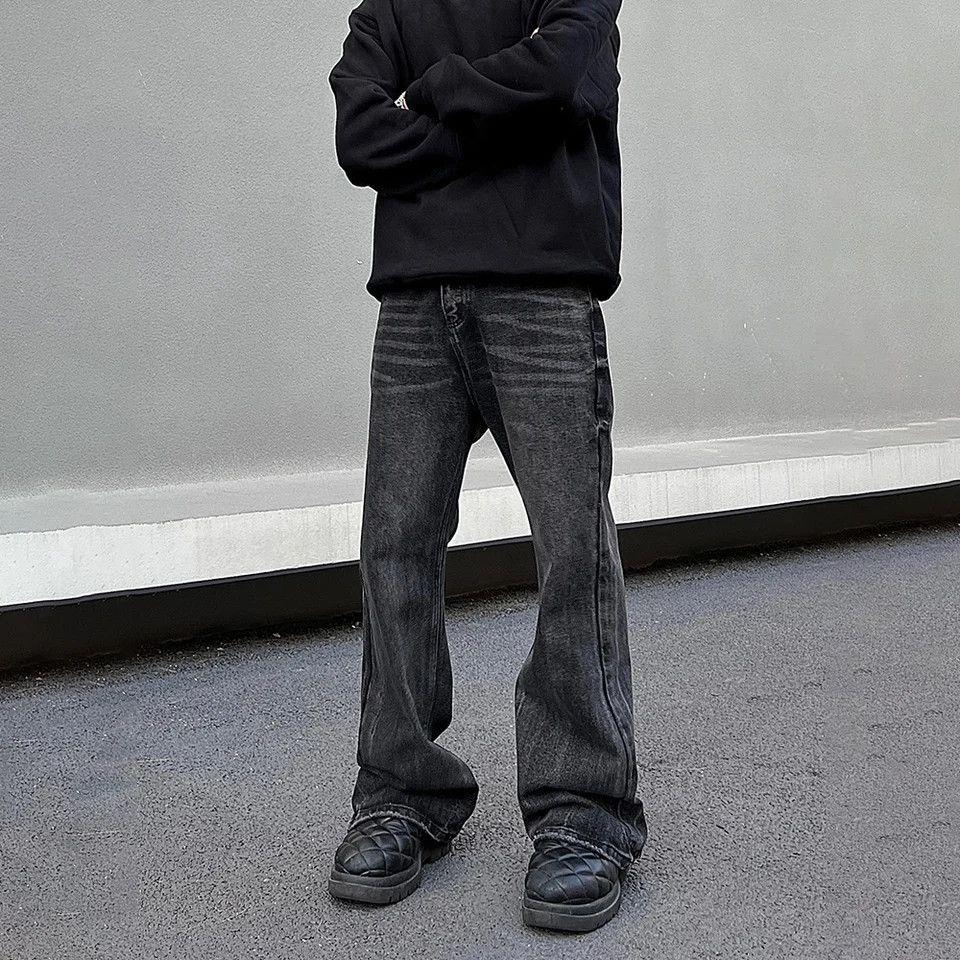 Designer × Japanese Brand × Jean Wide Leg/Loose Straight-leg Flared Jeans Size US 31 - 1 Thumbnail
