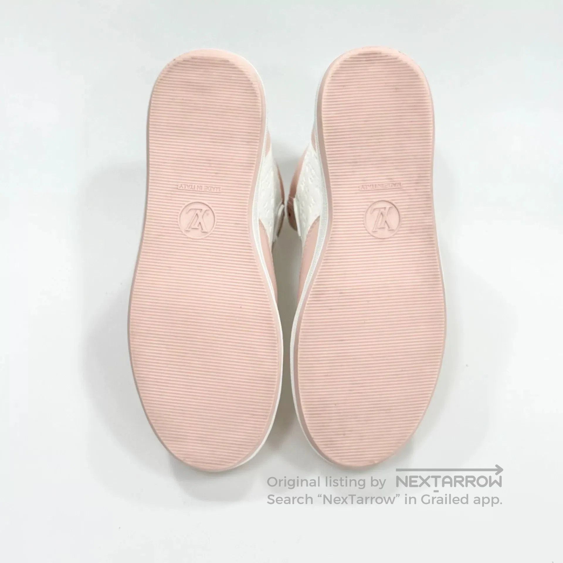 Louis Vuitton Louis Vuitton White Pink Embossed Sneakers. Size US 7 / IT 37 - 6 Thumbnail