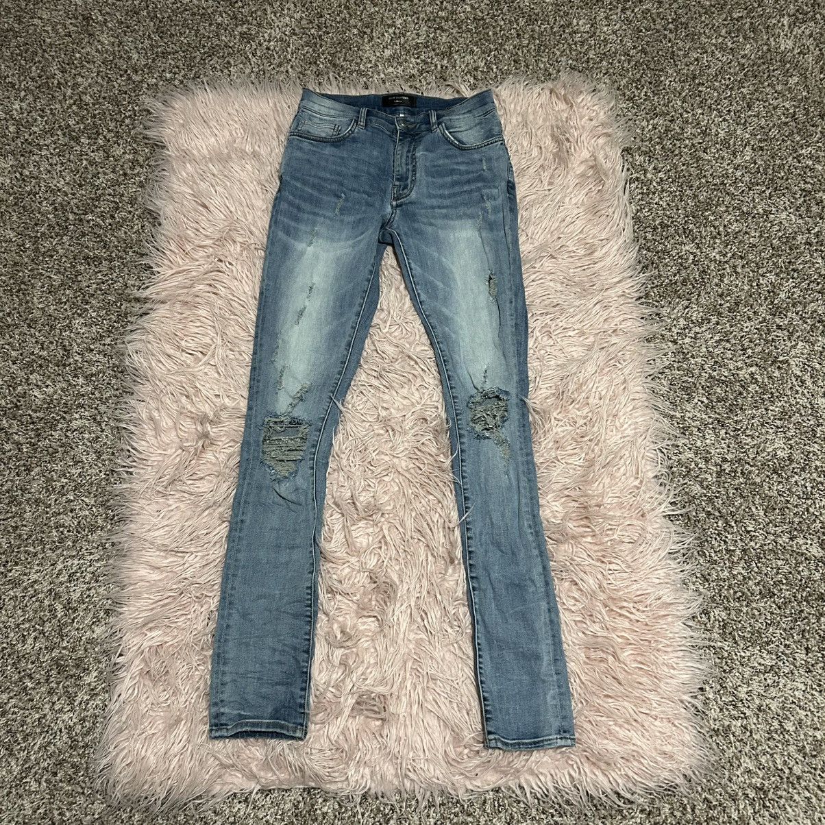 Japanese Brand Dead Than Cool distressed mud max denim jeans Size US 30 / EU 46 - 4 Thumbnail