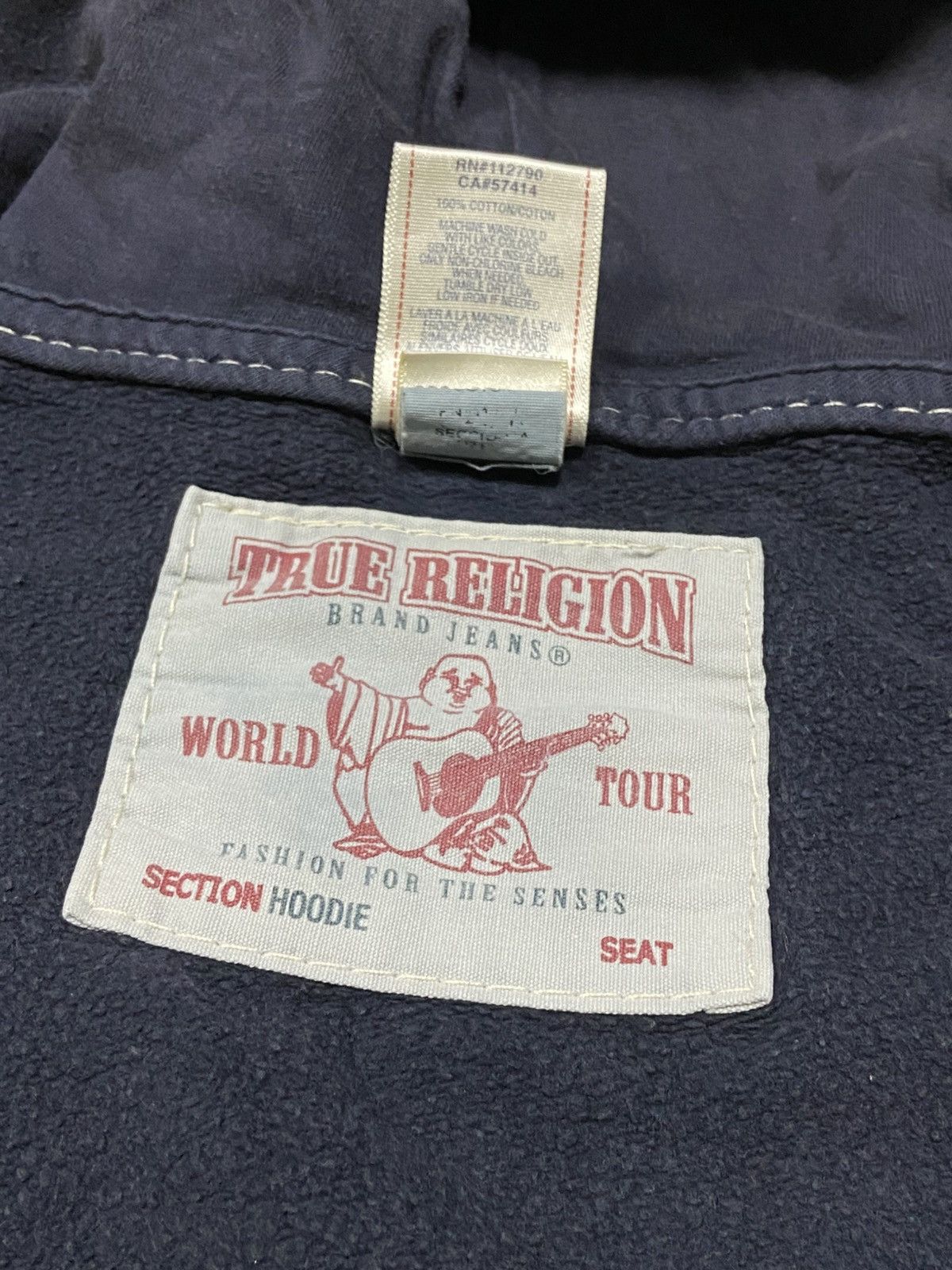 True Religion × Vintage True Religion vintage white stitched hoodie horseshoe Size US L / EU 52-54 / 3 - 7 Thumbnail