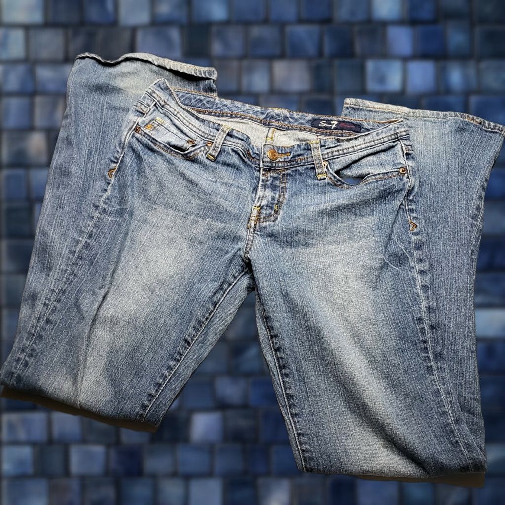 Vintage Seven 7 Premium Jeans Womens Sz 32 Medium Wash Pants Jeans Size 24" / US 00 / IT 34 - 1 Thumbnail