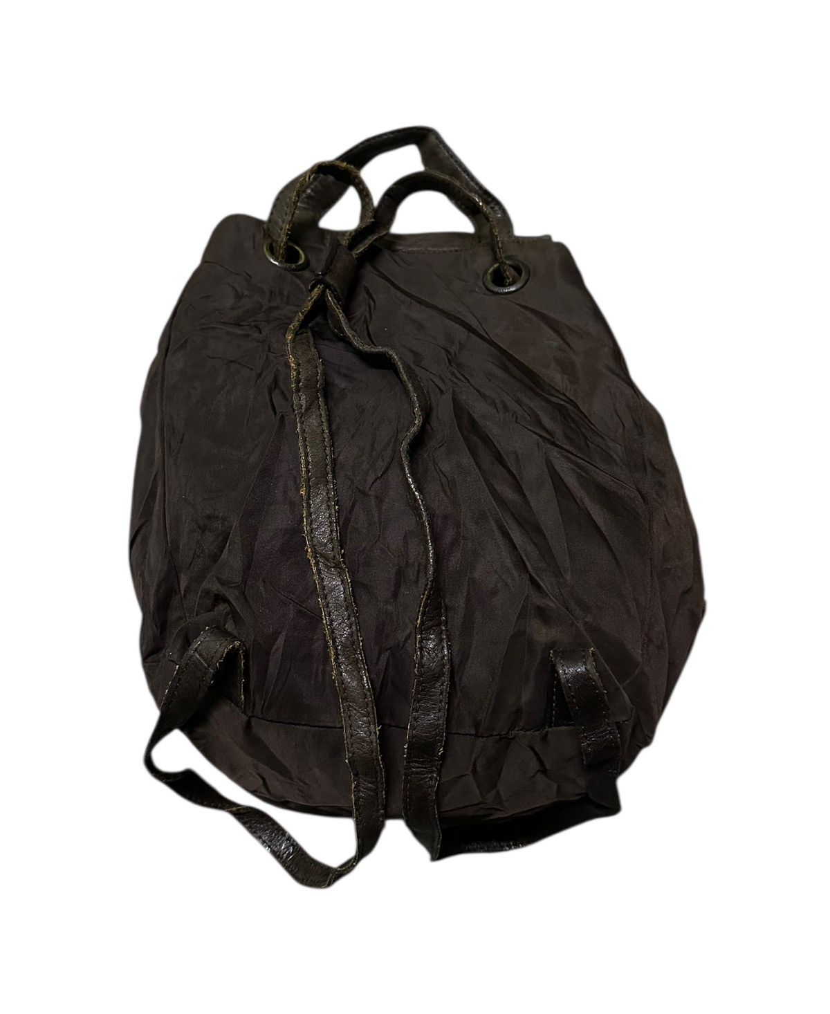Prada Vintage Prada drawstring backpack nylon leather Size ONE SIZE - 6 Thumbnail