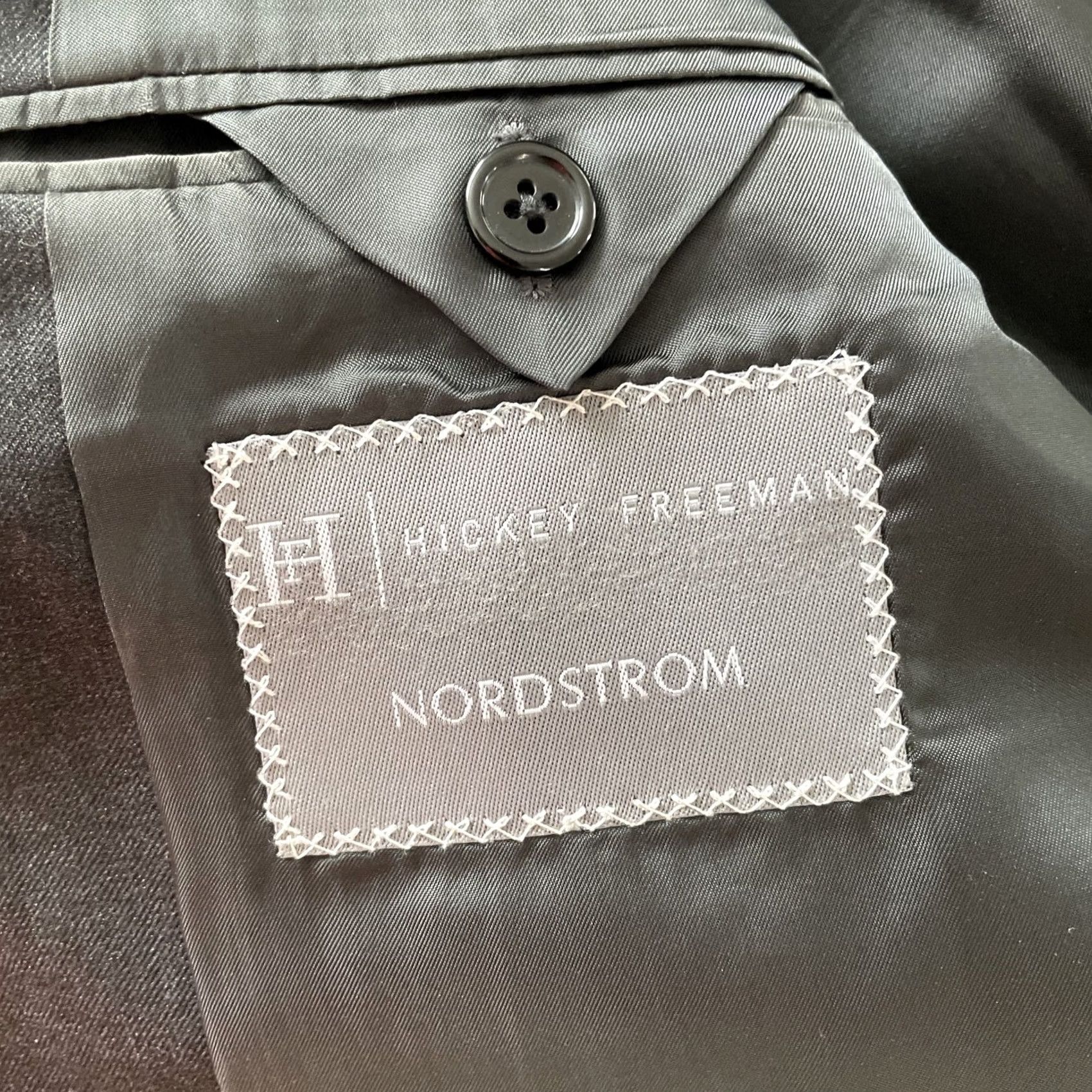 Madison Hickey Freeman Blazer Sport Jacket Coat 40R Dark Gray Wool Mens Size 40R - 3 Thumbnail