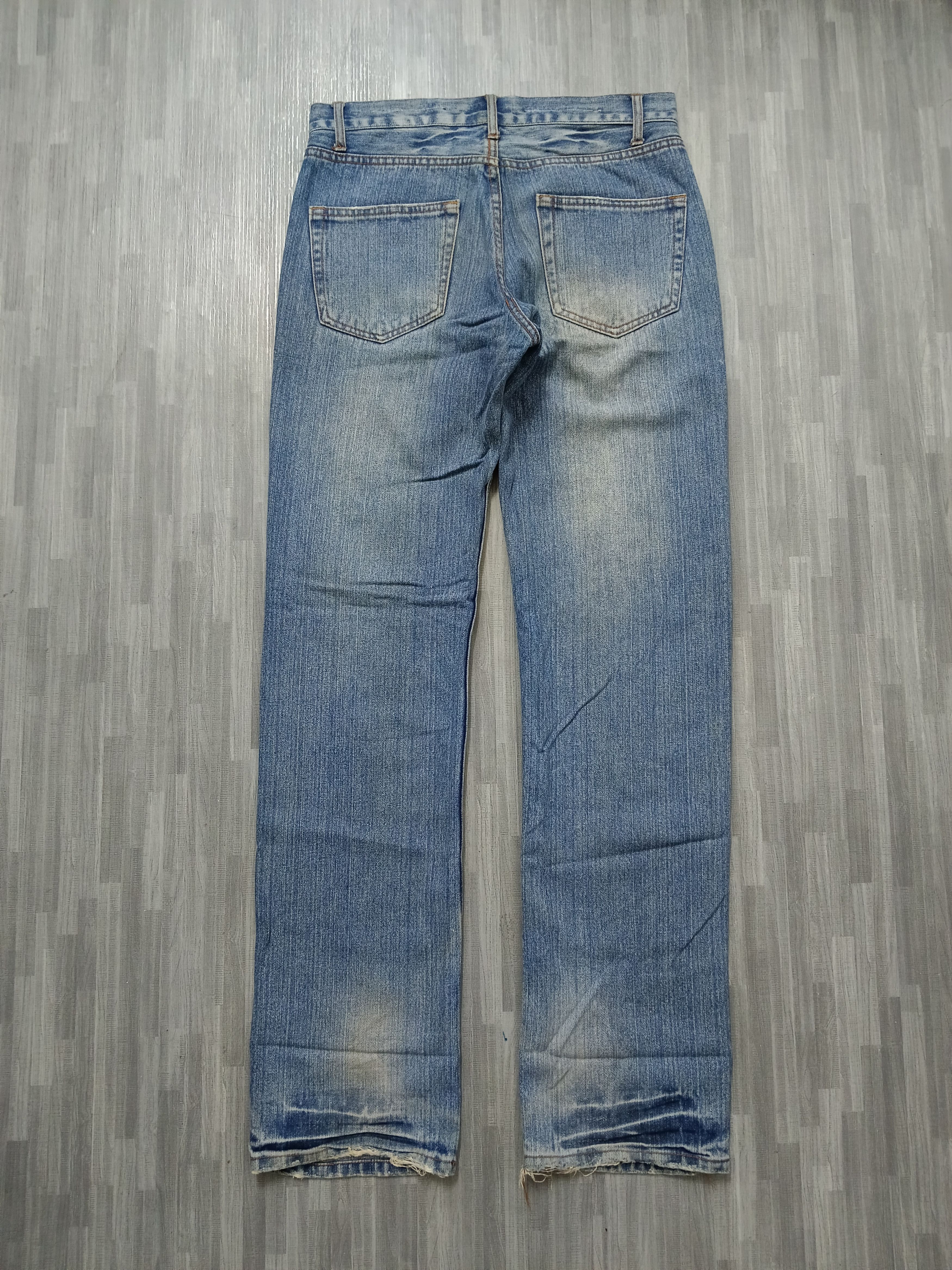 Japanese Brand DISTRESSED PACTHWORK NYLAUS DENIM PANTS Size US 31 - 3 Thumbnail