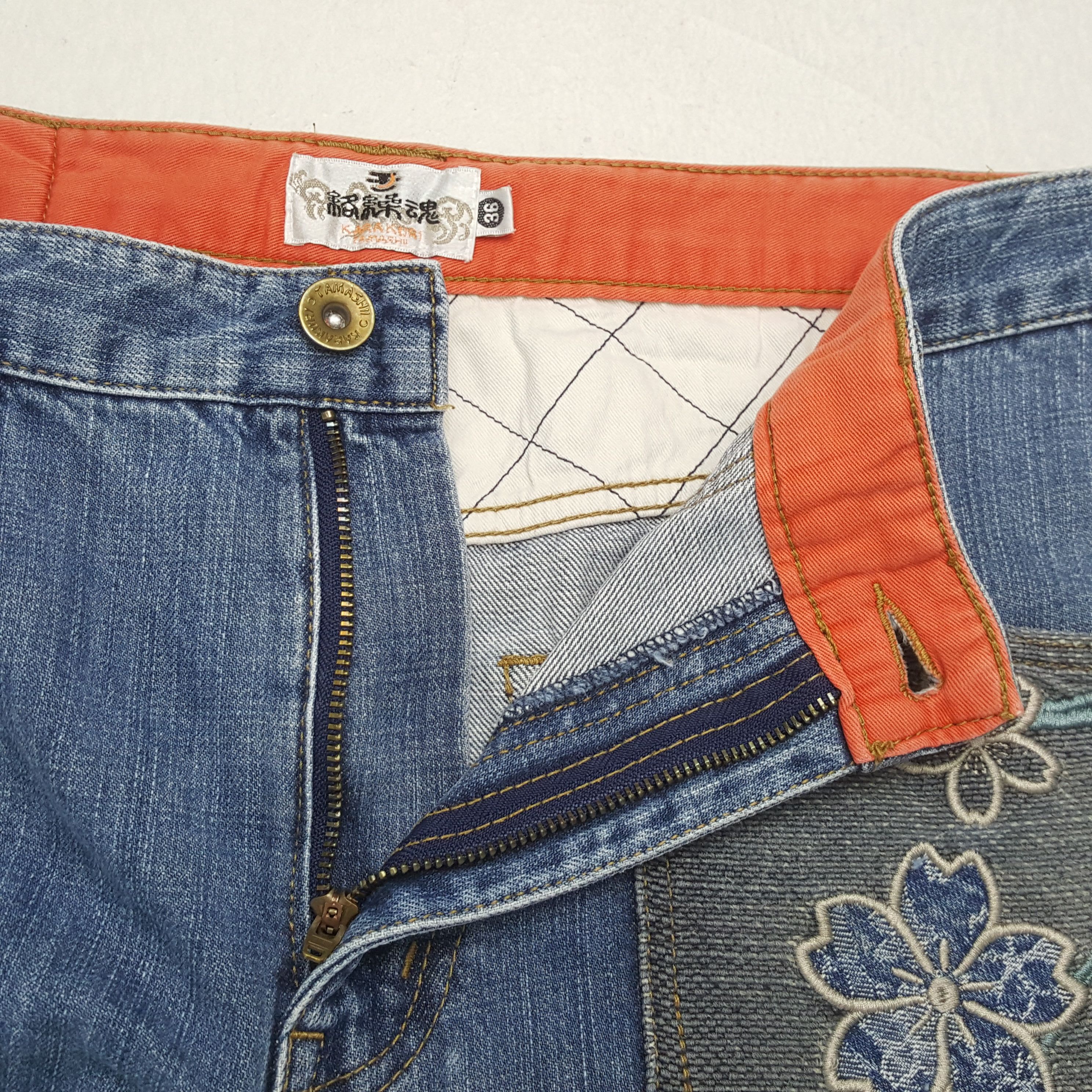 Japanese Brand × Vintage Vintage KARAKURI TAMASHI Japanese Fashion Brand Jean Size US 33 - 12 Thumbnail