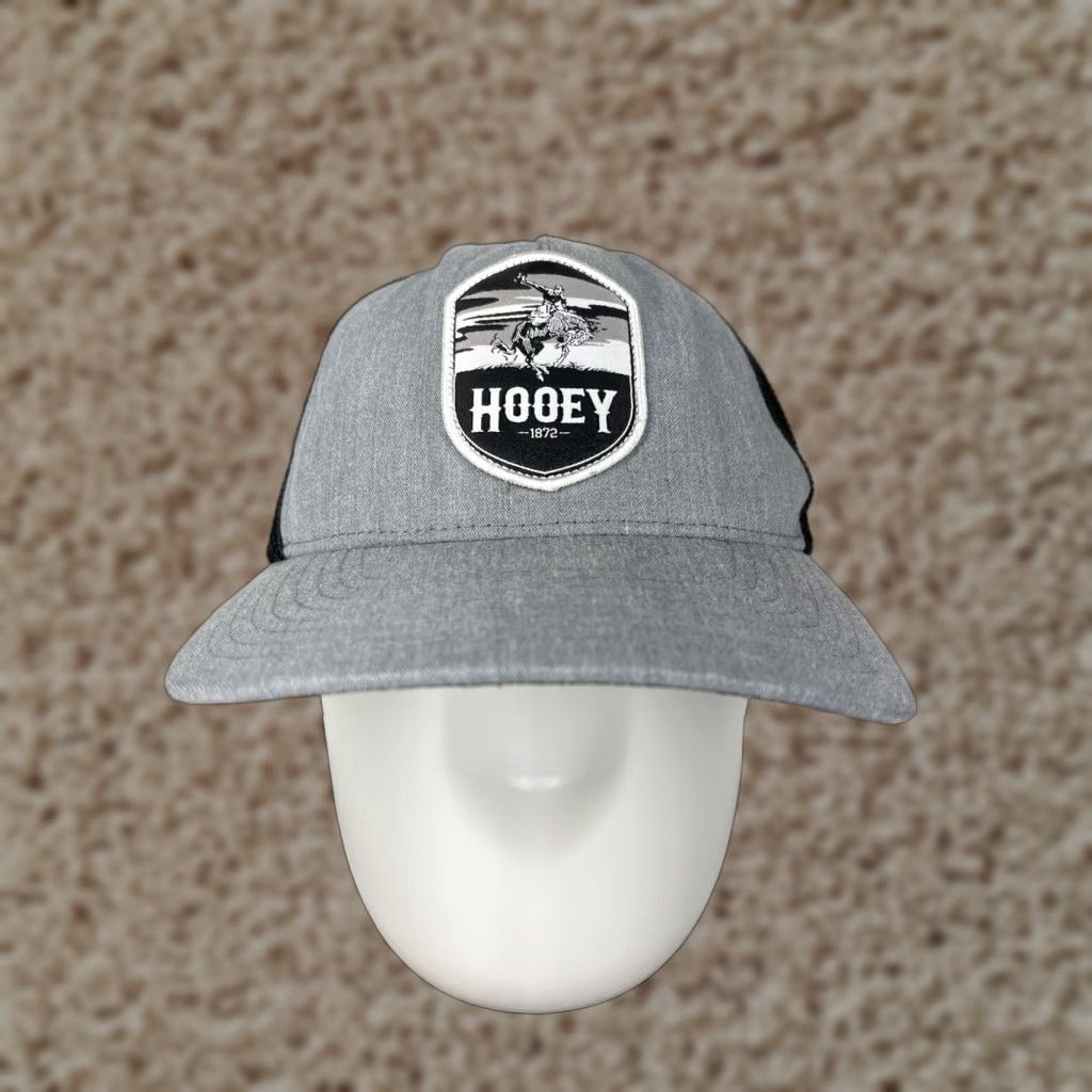Vintage Hooey Hat Cap Fitted Adult Large Gray John Wayne Cattle Co Flexfit Western C Baseball Cap Mens Large Gray Western 90s style Size ONE SIZE - 1 Thumbnail