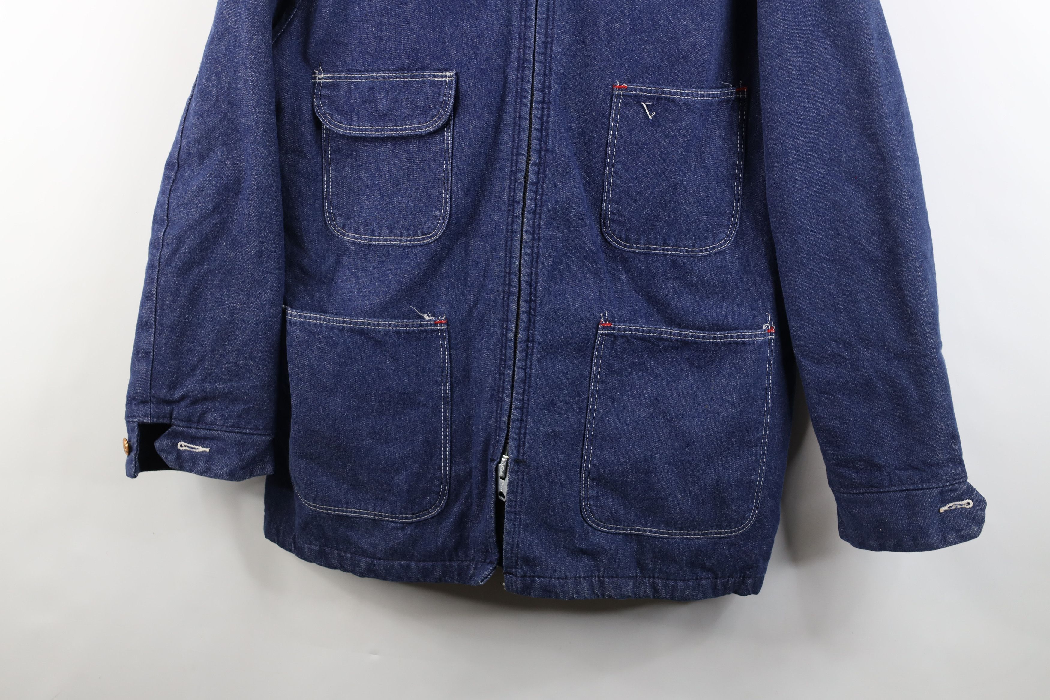 Vintage Vintage 60s Streetwear Lined Denim Chore Barn Jacket USA Size US L / EU 52-54 / 3 - 3 Thumbnail