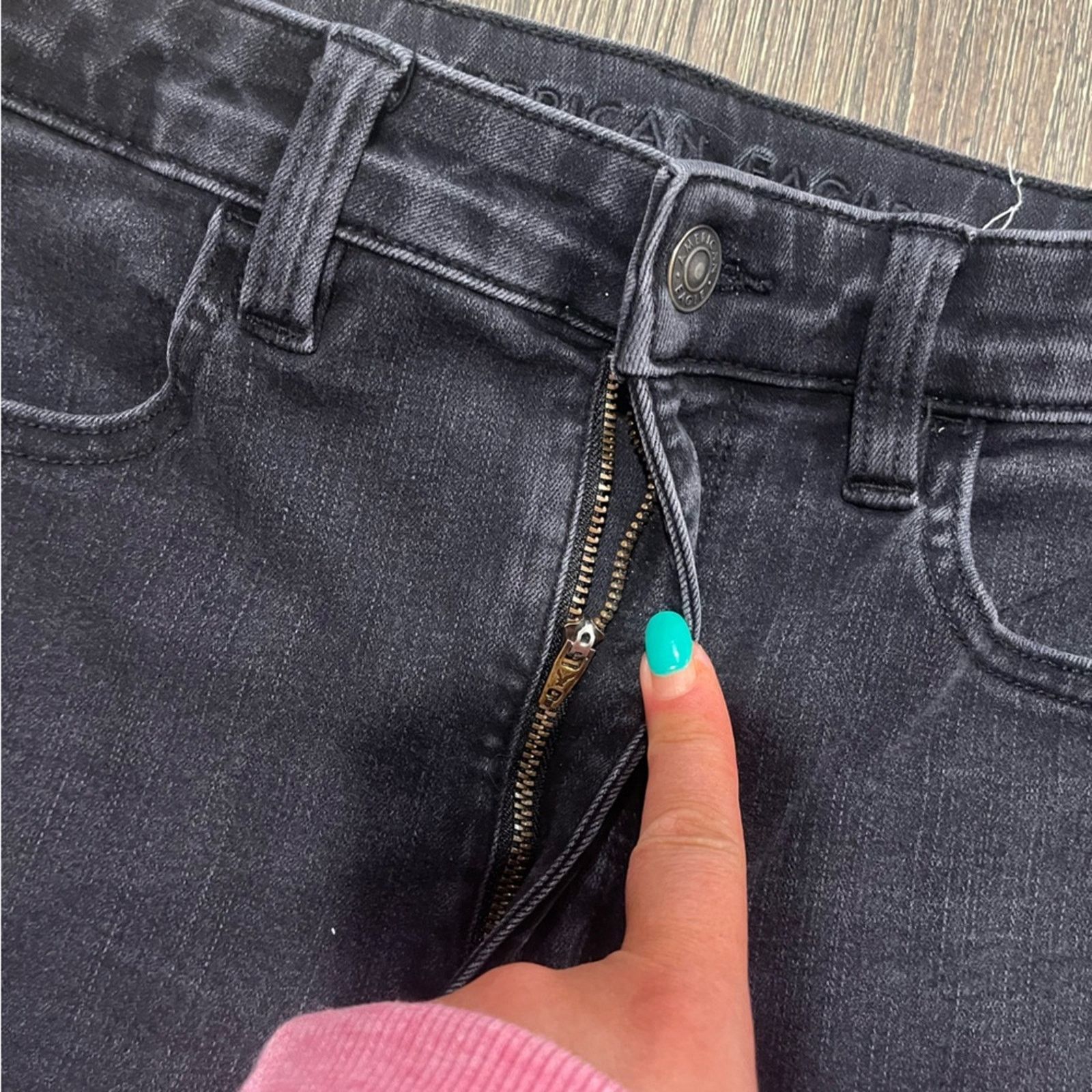 American Eagle Outfitters American Eagle The Dream Jeans Skinny High Rise Stretch Size 30" / US 8 / IT 44 - 6 Thumbnail