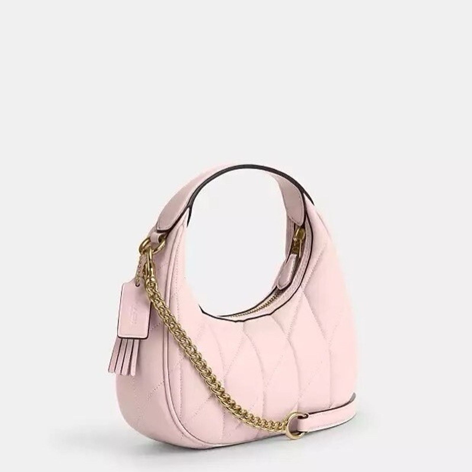Coach NWT COACH Carmen Mini Crossbody Bag Quilted Gold/Brush CY710 Size ONE SIZE - 12 Thumbnail