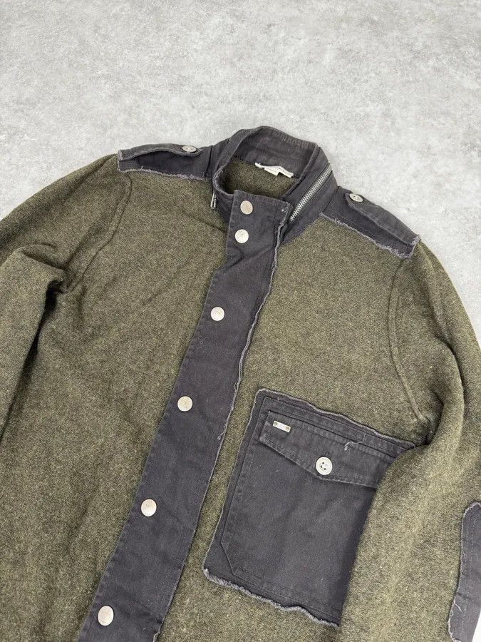 Diesel 2000s Diesel Green Avant-Garde Buttoned Wool Sweater Size US M / EU 48-50 / 2 - 5 Thumbnail