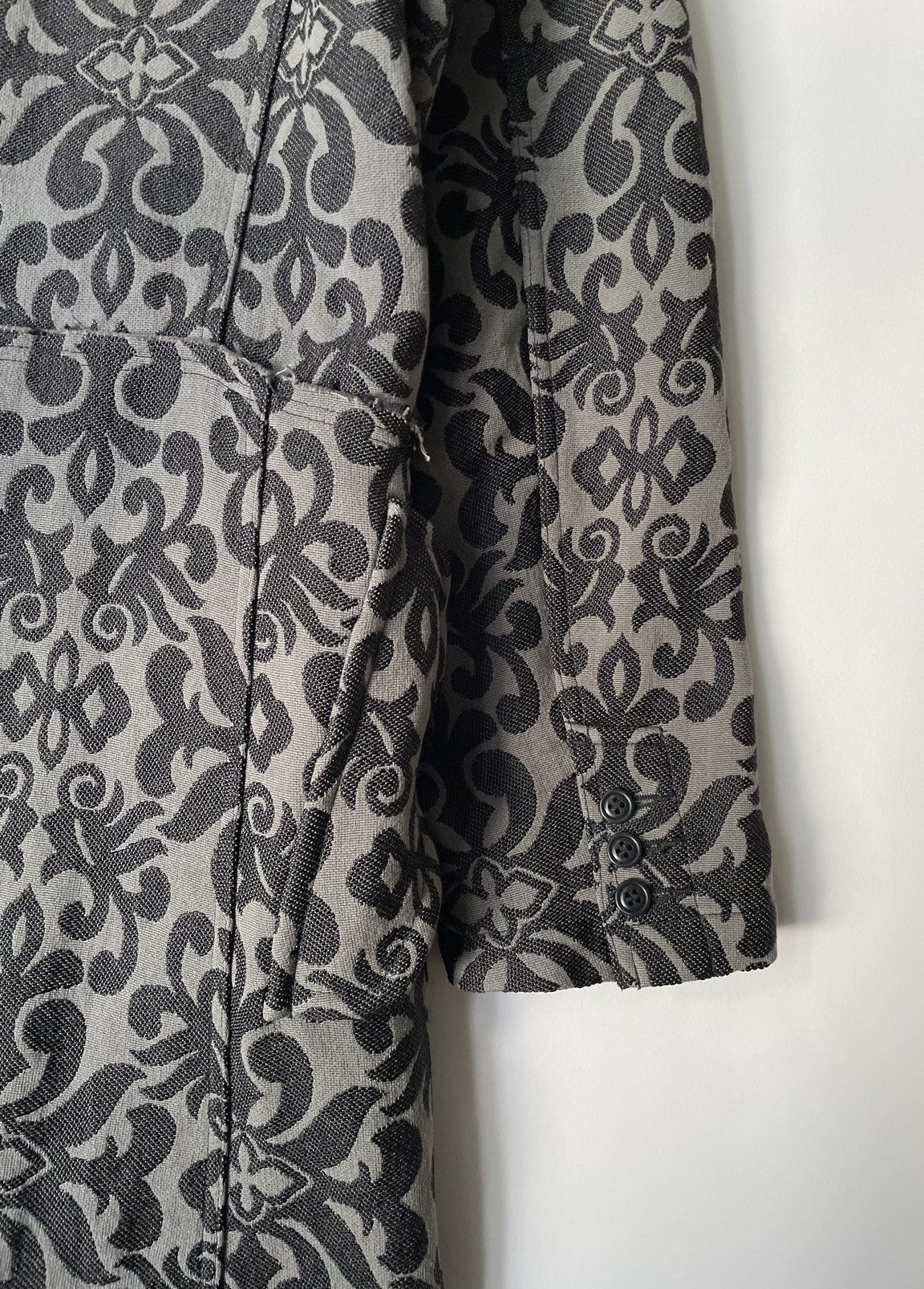 Comme des Garcons A/W 13 Gray Floral Jacquard Overcoat Size US M / EU 48-50 / 2 - 19 Thumbnail