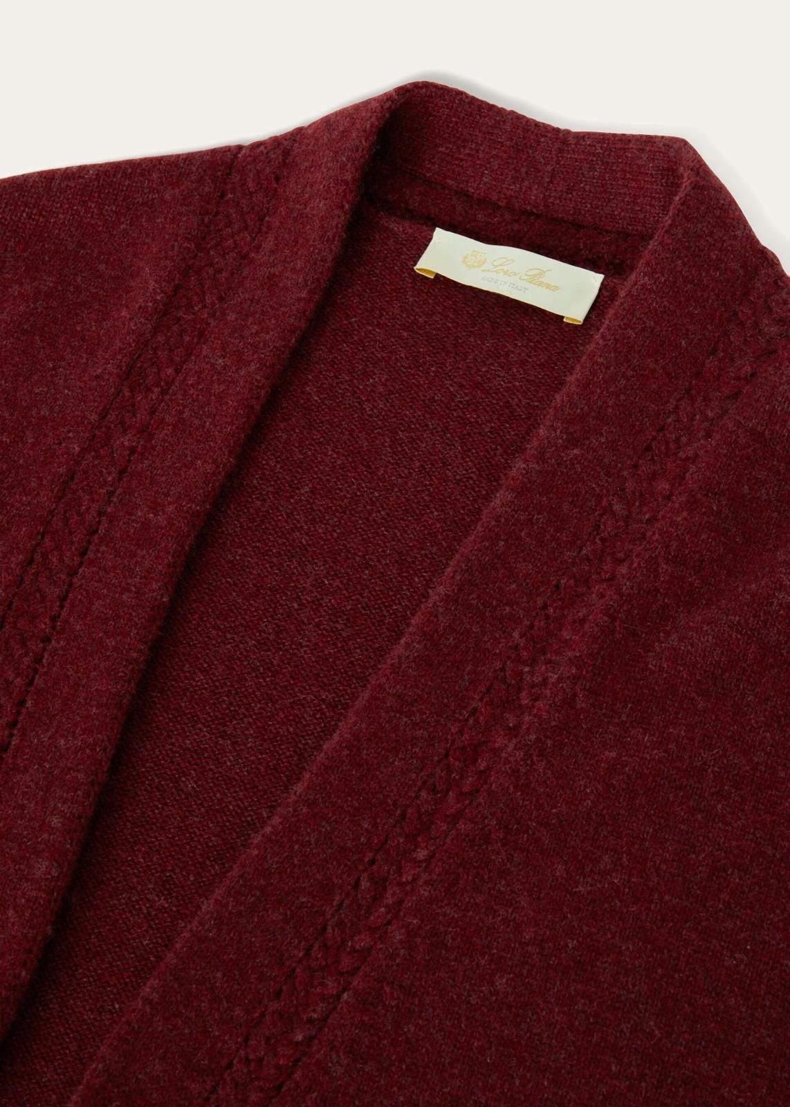 Loro Piana o1srvl11e1124 Cocooning Long Cardigan in Burgundy Size M / US 6-8 / IT 42-44 - 5 Thumbnail