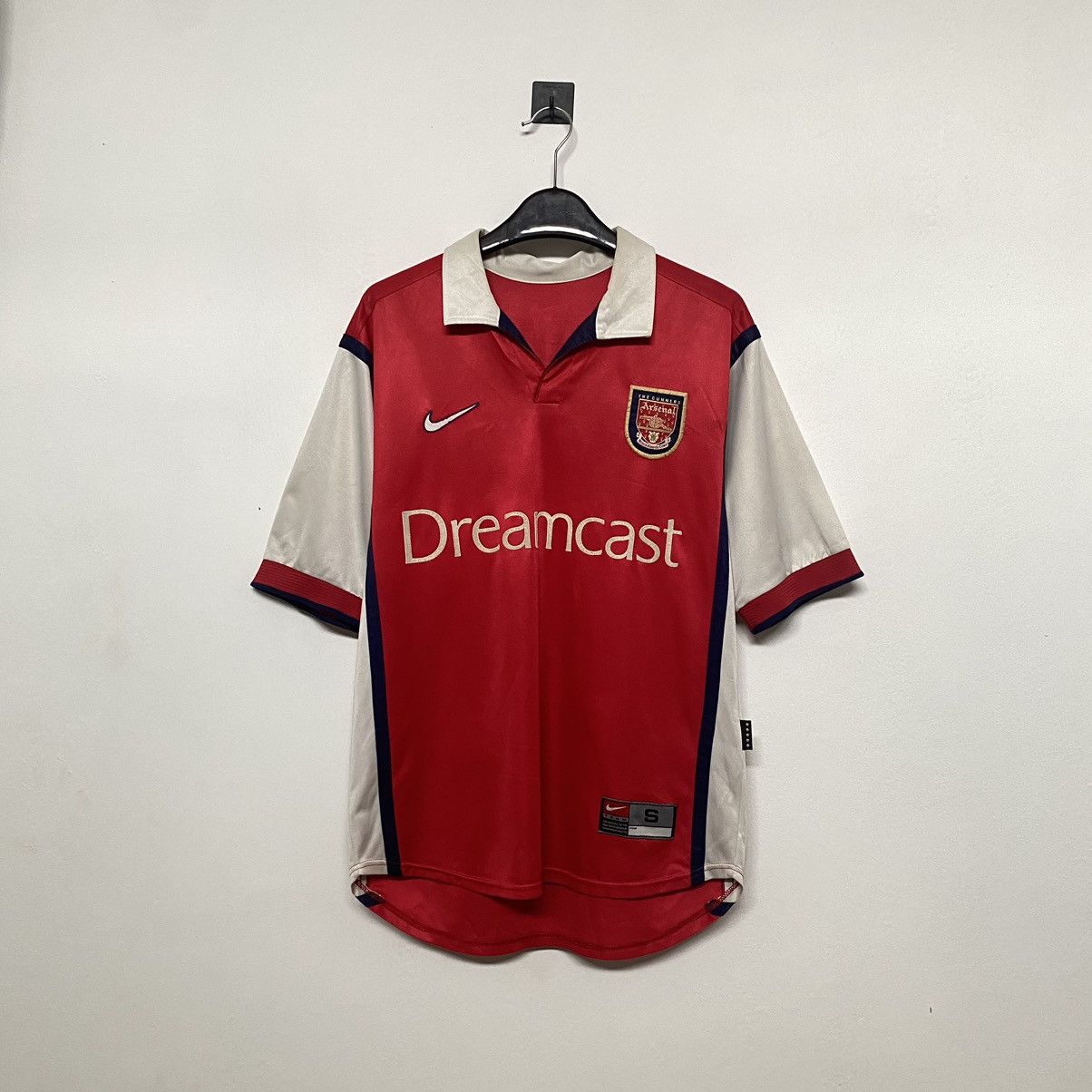 Nike Arsenal 1998-99 Home Bergkamp #10 Dreamcast Soccer Jersey 