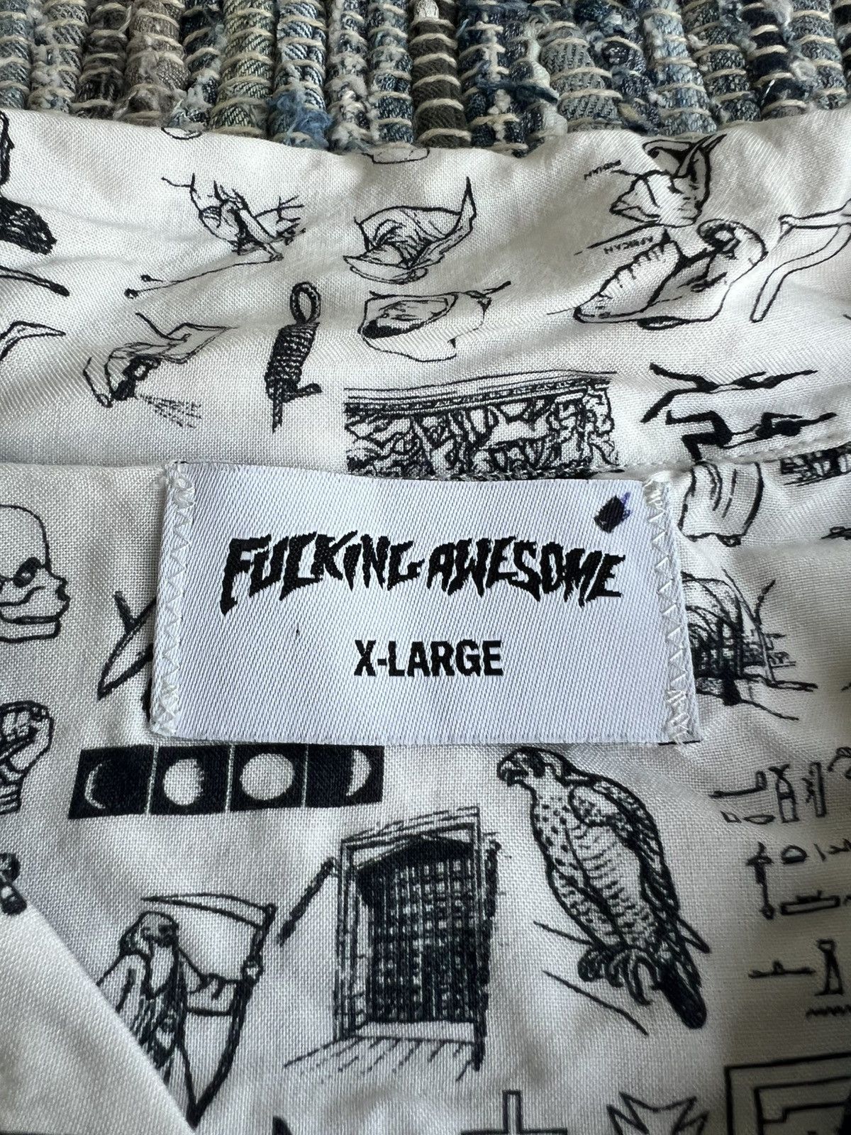 Art Comes First Fucking Awesome Pop Art Camp Collar Rayon Hawaiian Shirt Size US XL / EU 56 / 4 - 5 Thumbnail
