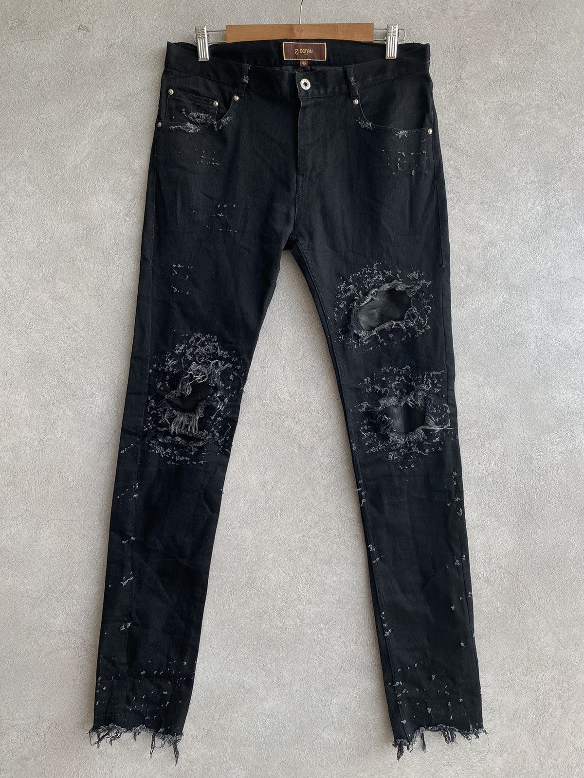 Japanese Brand Bennu Japan X Resurrection Handmade Japan Distressed Jeans Size US 30 / EU 46 - 1 Thumbnail