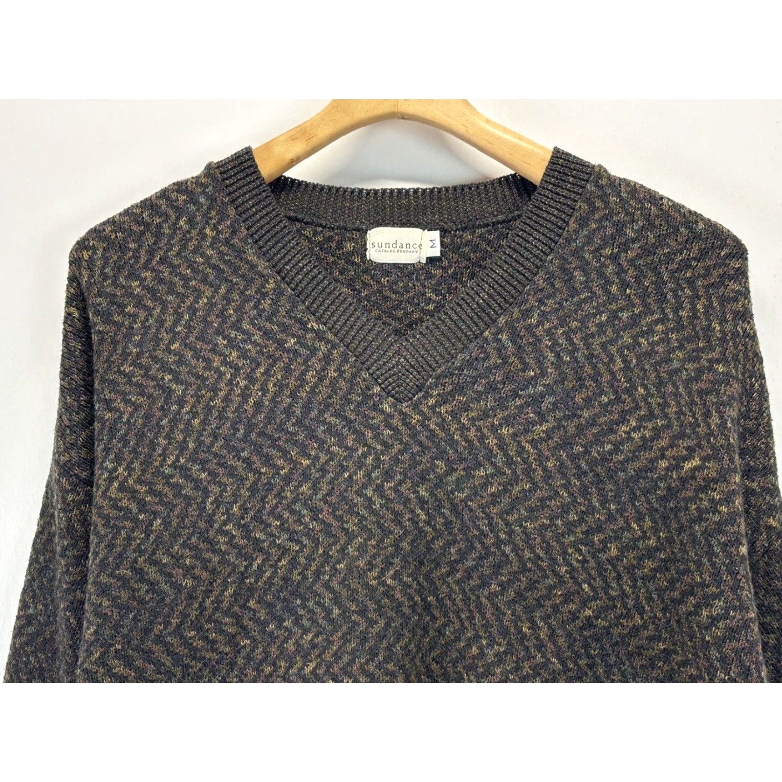 Vintage VINTAGE Sundance V-Neck Sweater Men’s Medium Brown 80s Pullover Long Sleeve Knit Size US M / EU 48-50 / 2 - 3 Thumbnail