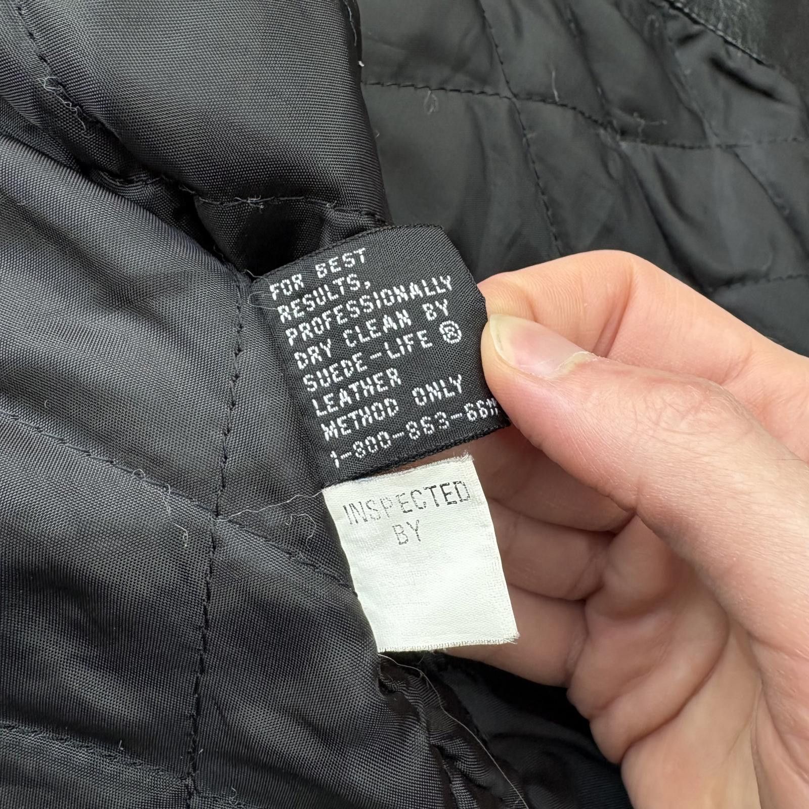 Vintage Vintage 90s Black Leather Grunge Skate Flight Bomber Jacket Size L / US 10 / IT 46 - 6 Thumbnail