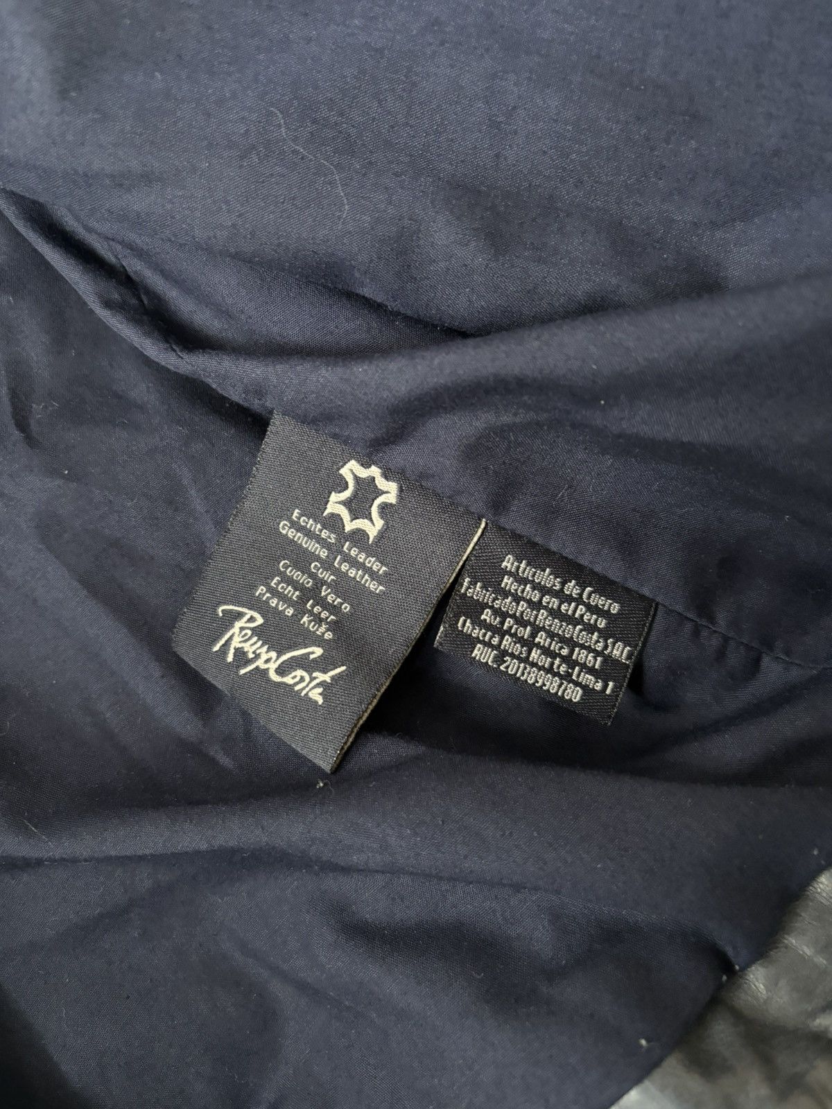 Other Renzo Costa Dark Blue Leather Jacket M – Peru Made Size M / US 6-8 / IT 42-44 - 20 Thumbnail