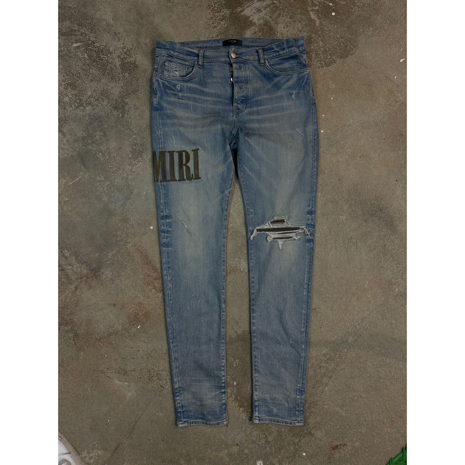 Amiri Amiri MX1 Light Wash Camo Side Logo Used 38 Size US 38 / EU 54 - 1 Thumbnail